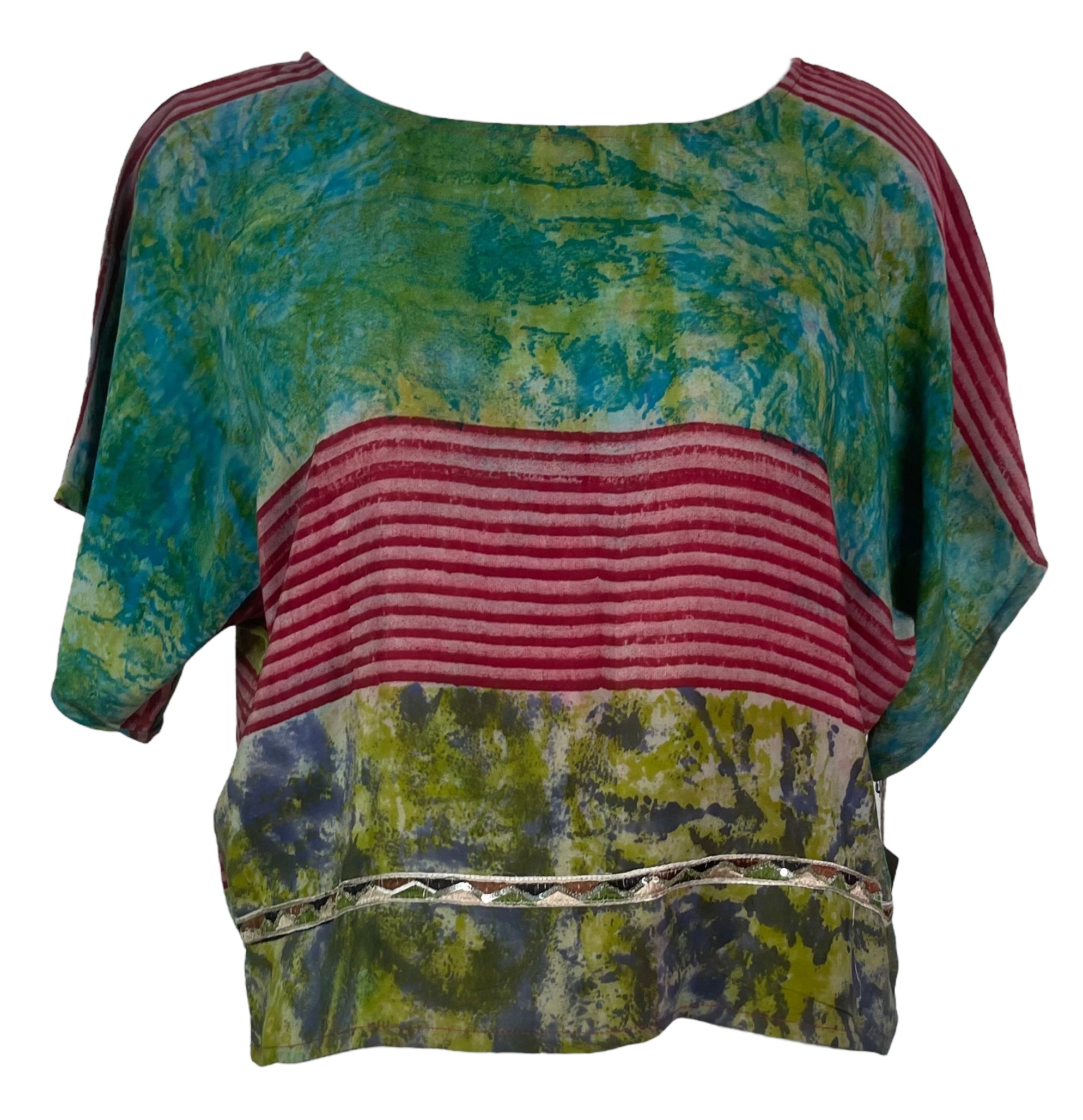 PRC4952 Wabi Sabi Pure Silk Boxy Top