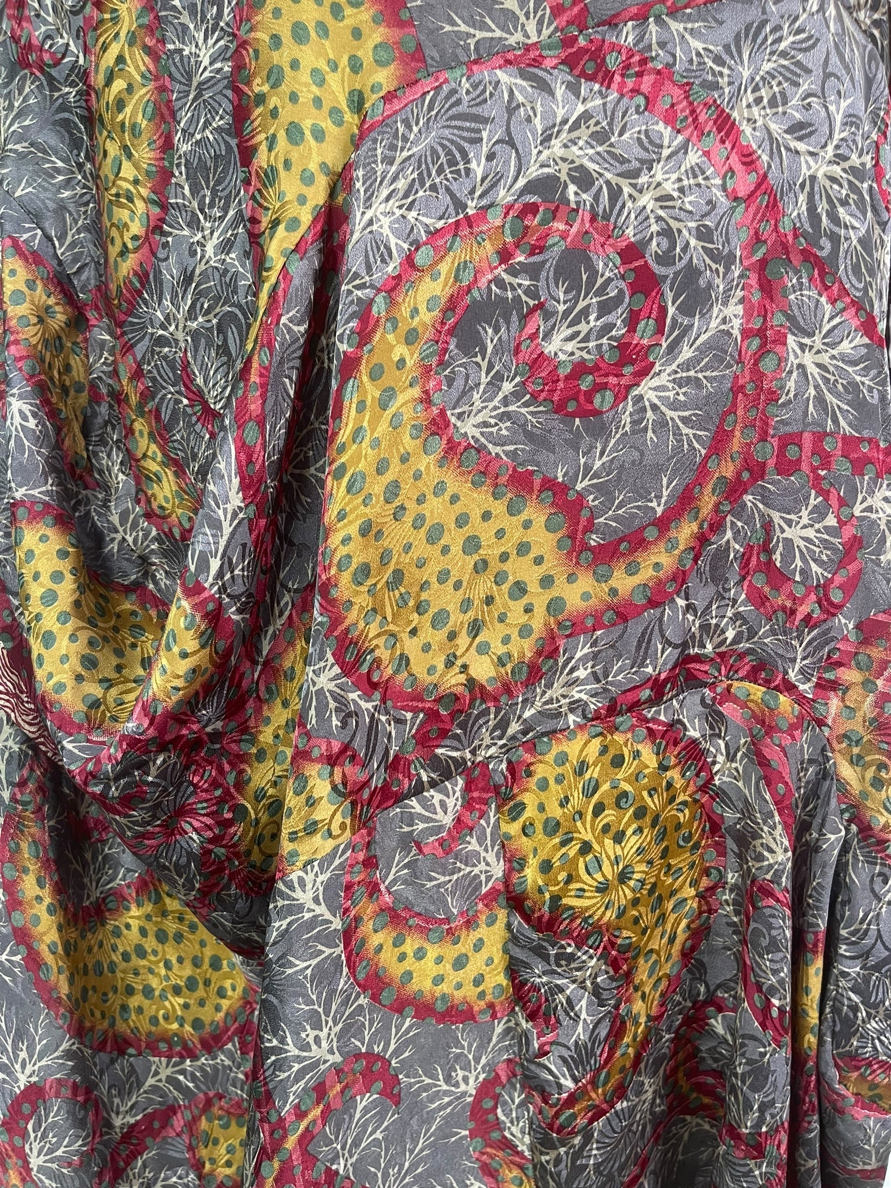 PRC7974 Avatar Pure Silk Sculptural Long Tunic Dress