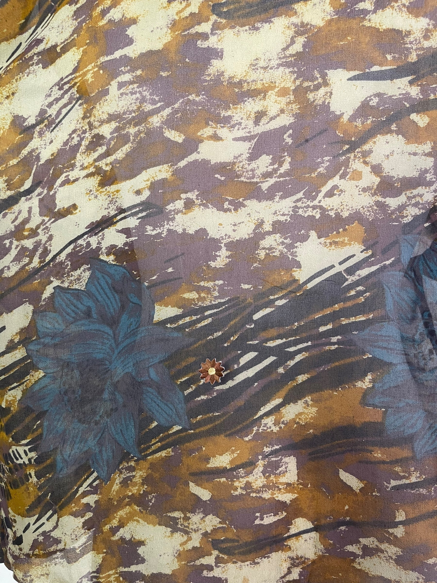 PRG7983 Sheer Avatar Pure Silk Side Slit Top