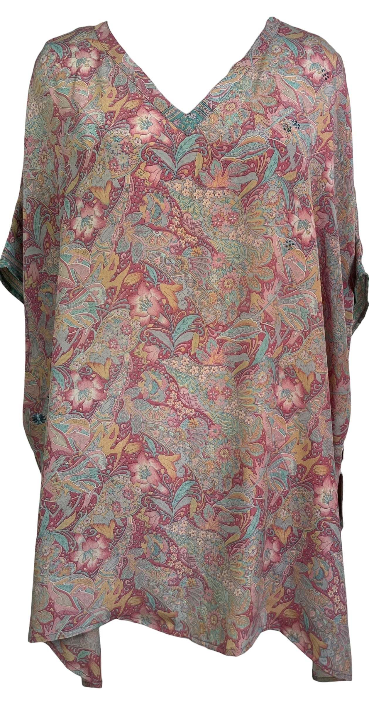 PRC8748 Avatar Pure Silk Short Kaftan Tunic with Slits by 15 FEBRUARY 2026 – Handmade ethical Short Kaftan from sariKNOTsari using upcycled silk. Designed in Canada for travel and slow fashion, loved from Toronto to LA to Sydney.