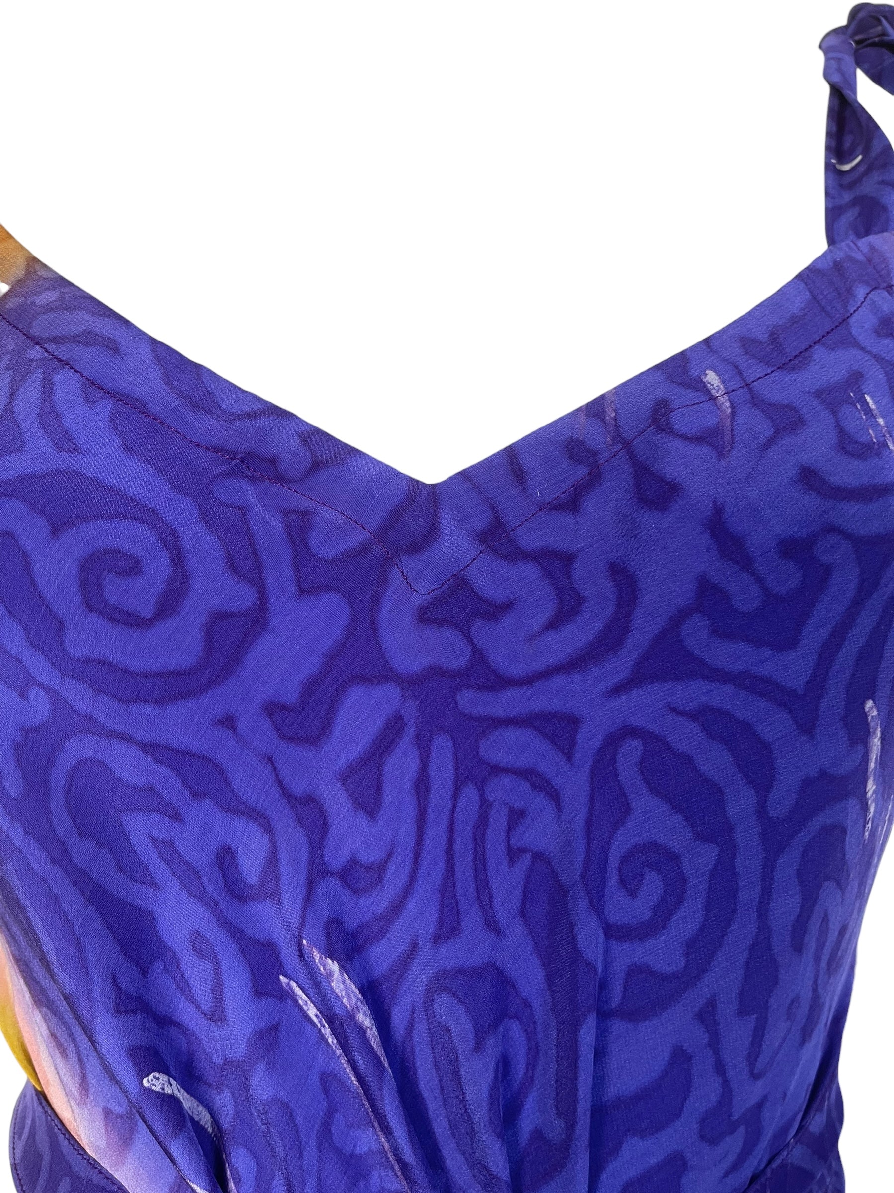 PREVIEW PRC8643 Avatar Pure Silk Maxi Dress with Belt by MARCH2026 – Handmade ethical Maxi Dress from sariKNOTsari using upcycled silk. Designed in Canada for travel and slow fashion, loved from Toronto to LA to Sydney.