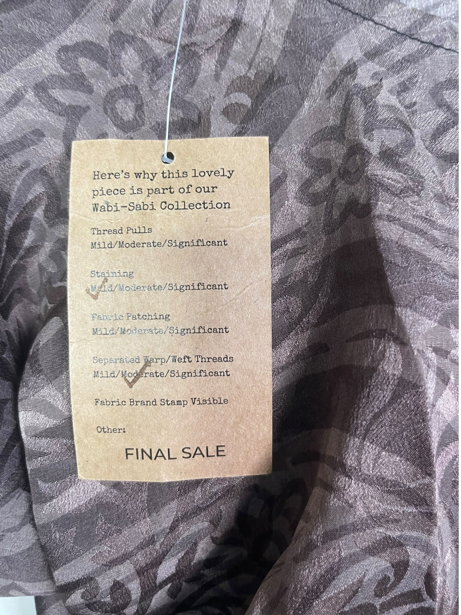 PRC7636 Wabi Sabi Pure Silk Hi Lo Top