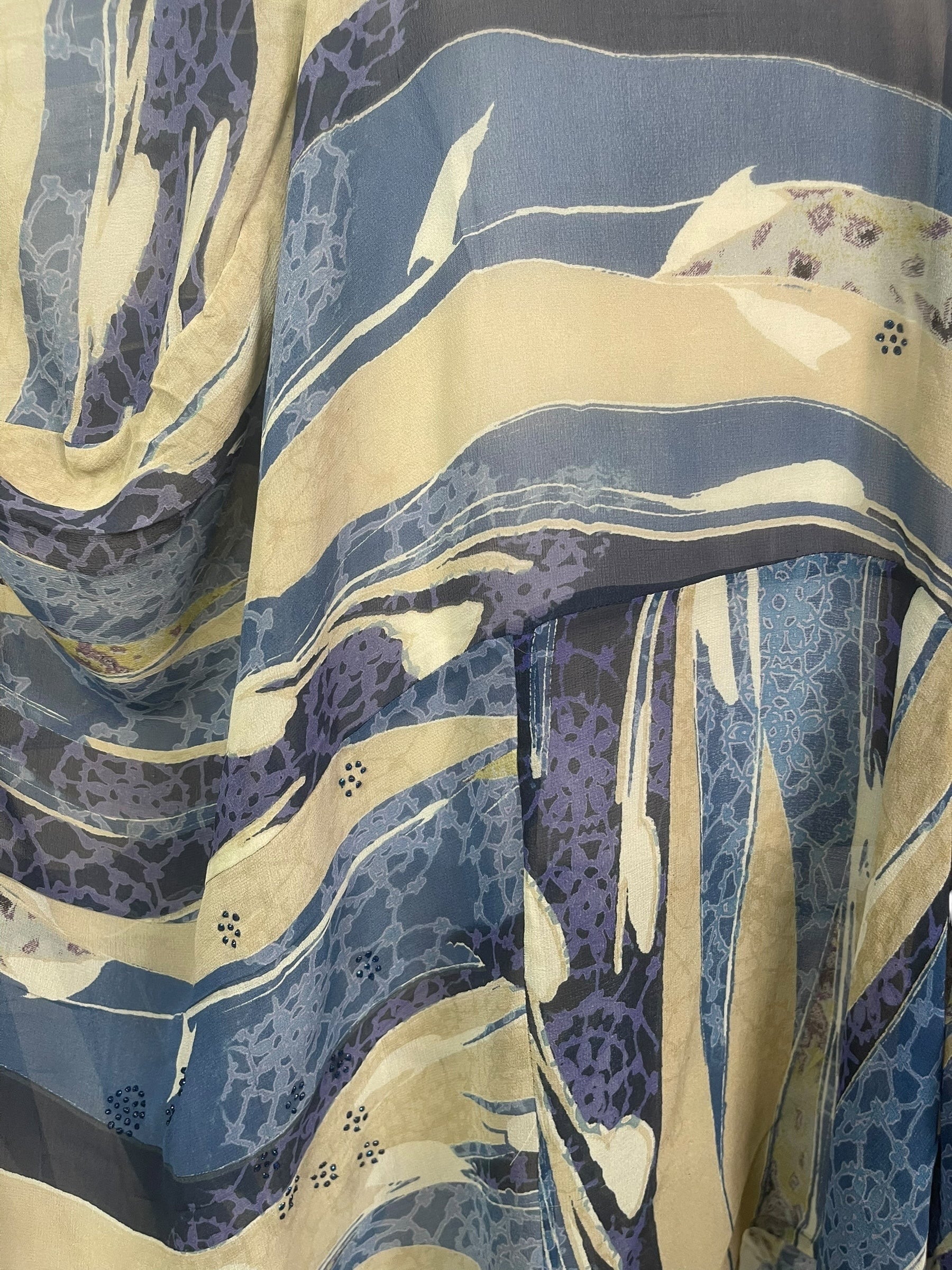 PREVIEW PRG8436 Sheer Wabi Sabi Pure Silk Sculptural Long Tunic Dress