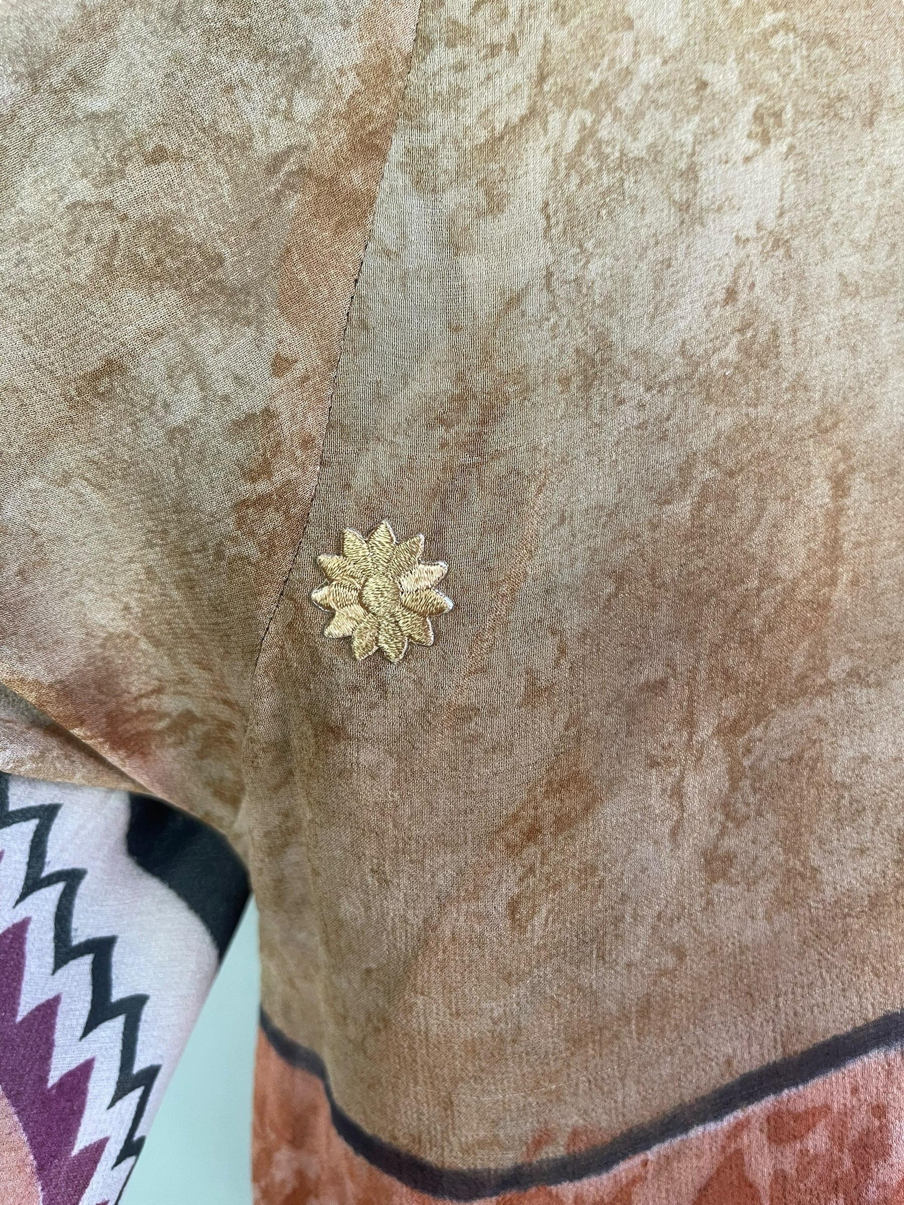 PRG7788 Sheer Avatar Pure Silk Self Pocket Tunic Dress