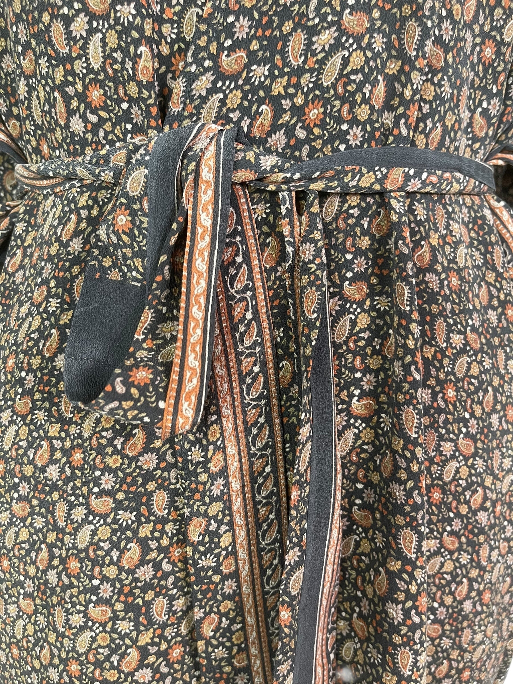 PRC7846 Avatar Pure Silk Kimono-Sleeved Jacket with Belt