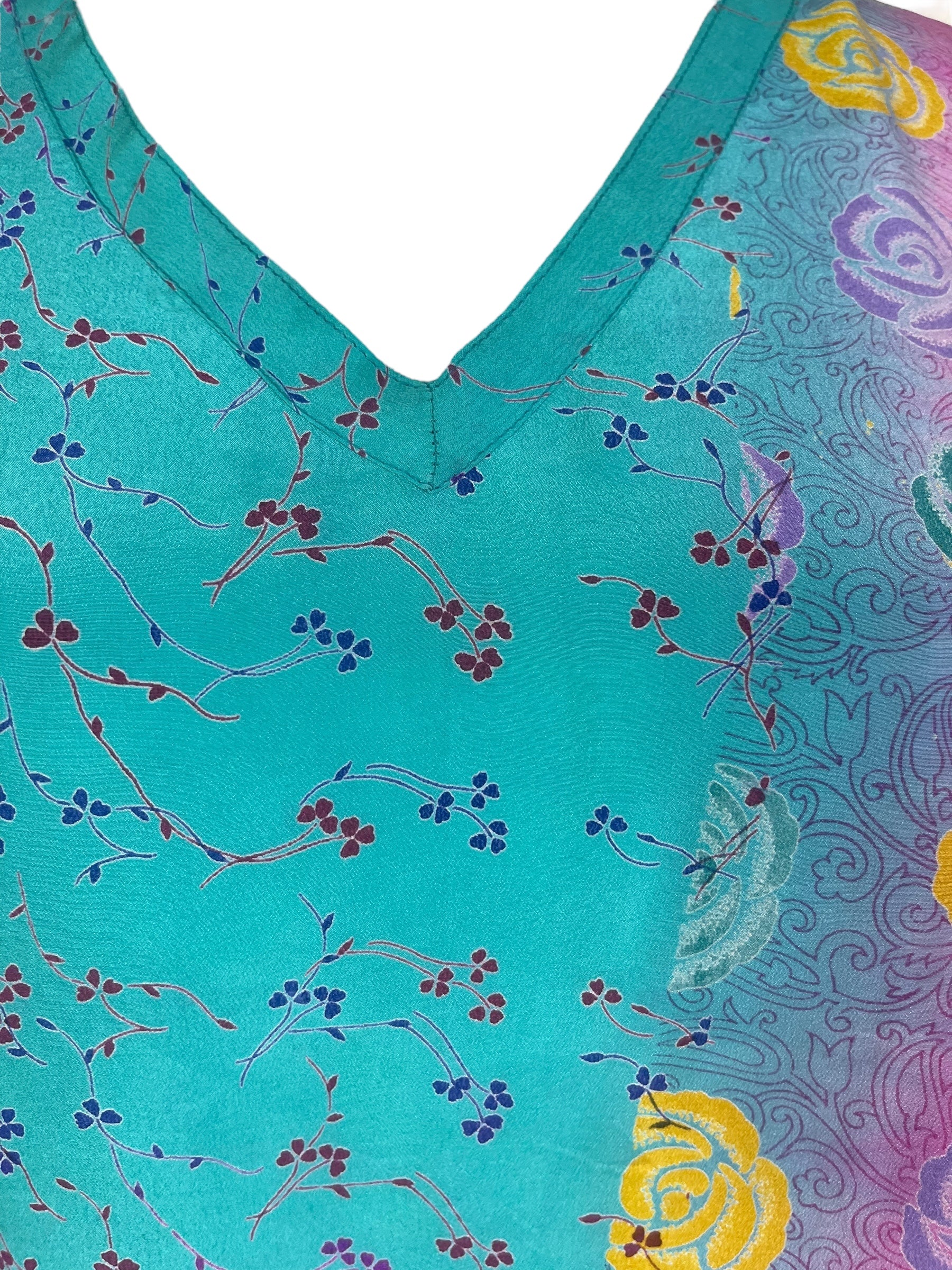 PRC7869 Avatar Pure Silk Long Tunic with Side Ties