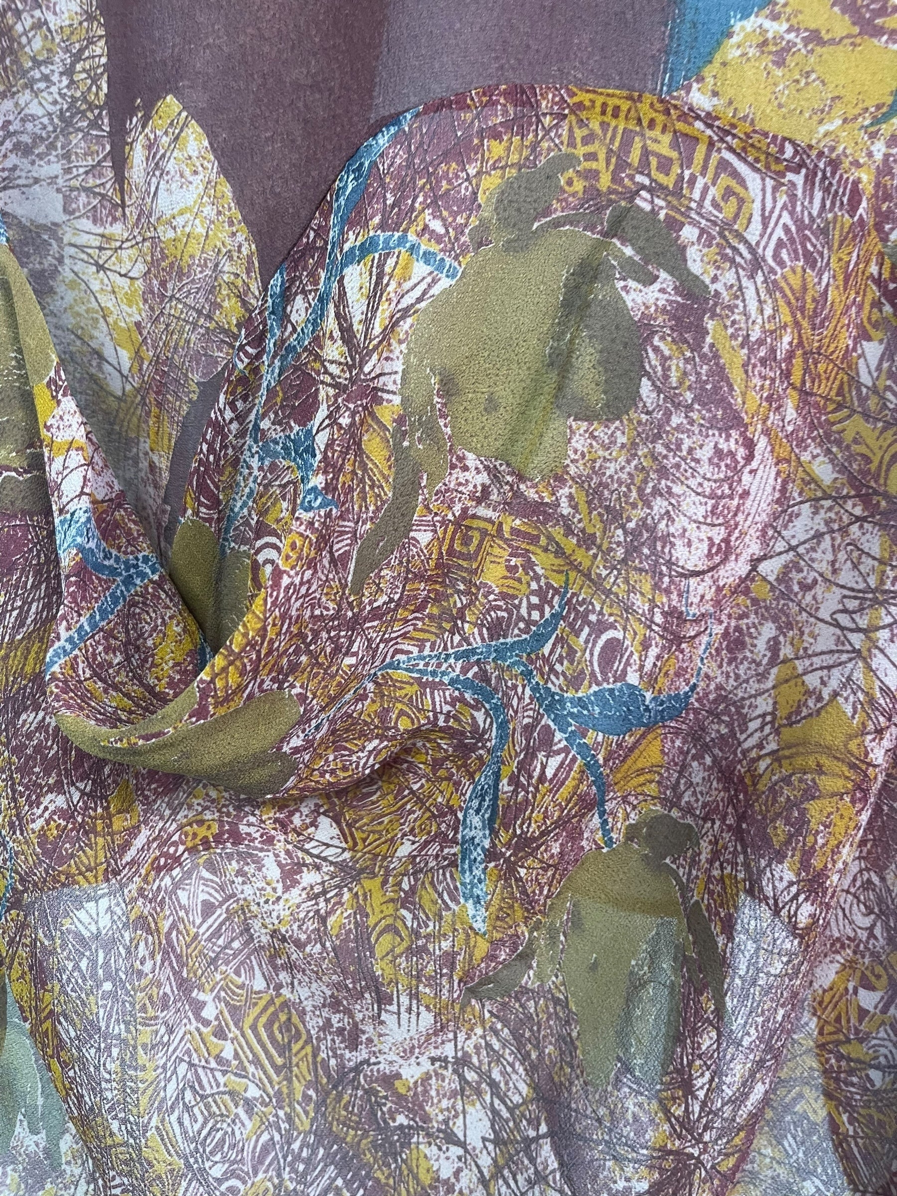 PRG7954 Sheer Avatar Pure Silk Self Pocket Tunic Dress