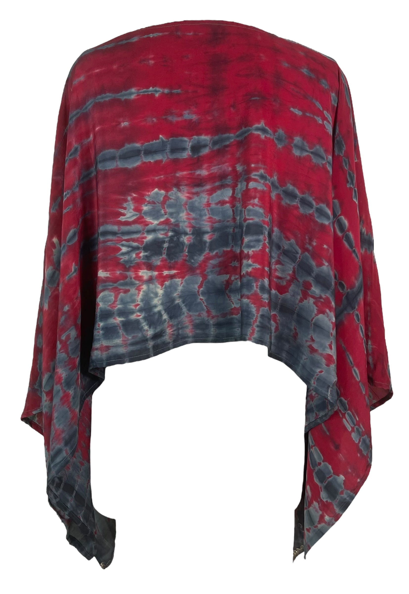 PREVIEW PRC7938 Avatar Pure Silk Capelet Poncho by DECEMBER2025 – Handmade ethical Poncho from sariKNOTsari using upcycled silk. Designed in Canada for travel and slow fashion, loved from Toronto to LA to Sydney.