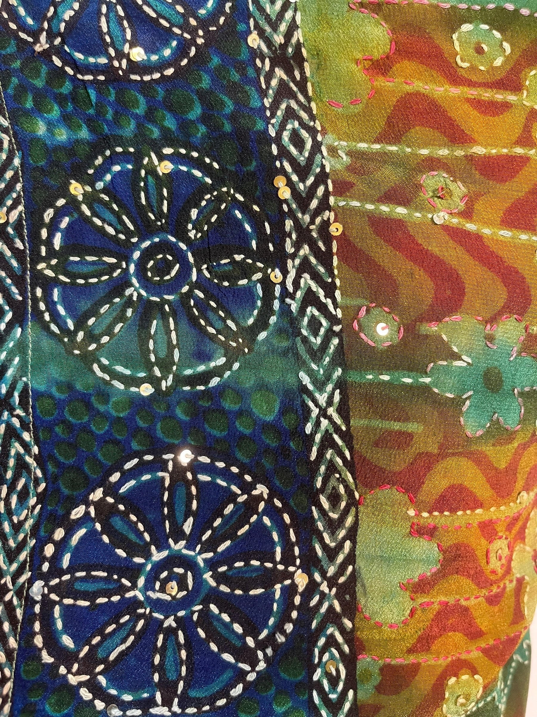 PRC8733 Avatar Pure Silk Long Tunic with Side Ties by 15 FEBRUARY 2026 – Handmade ethical Side Tie Tunic from sariKNOTsari using upcycled silk. Designed in Canada for travel and slow fashion, loved from Toronto to LA to Sydney.