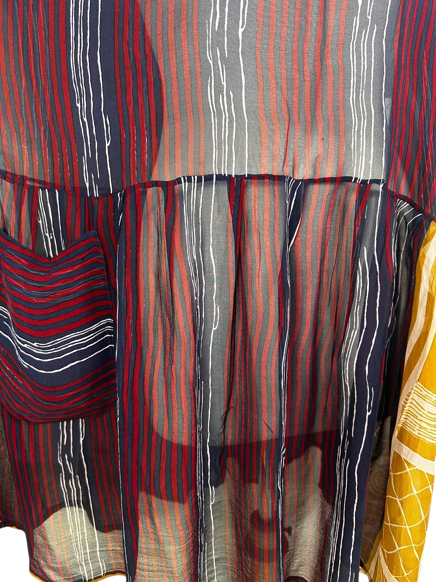 PRG6757 Sheer Wabi Sabi Pure Silk Boxy Babydoll Dress