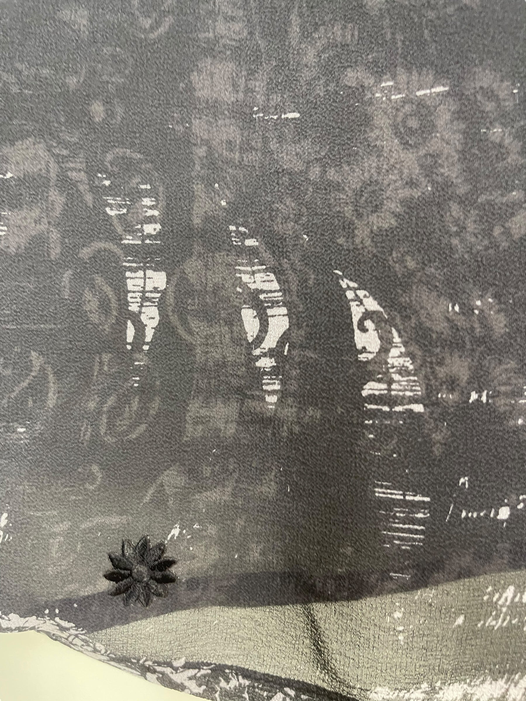 DEEANNS PRG8234 Sheer Avatar Pure Silk Kimono-Sleeved Top