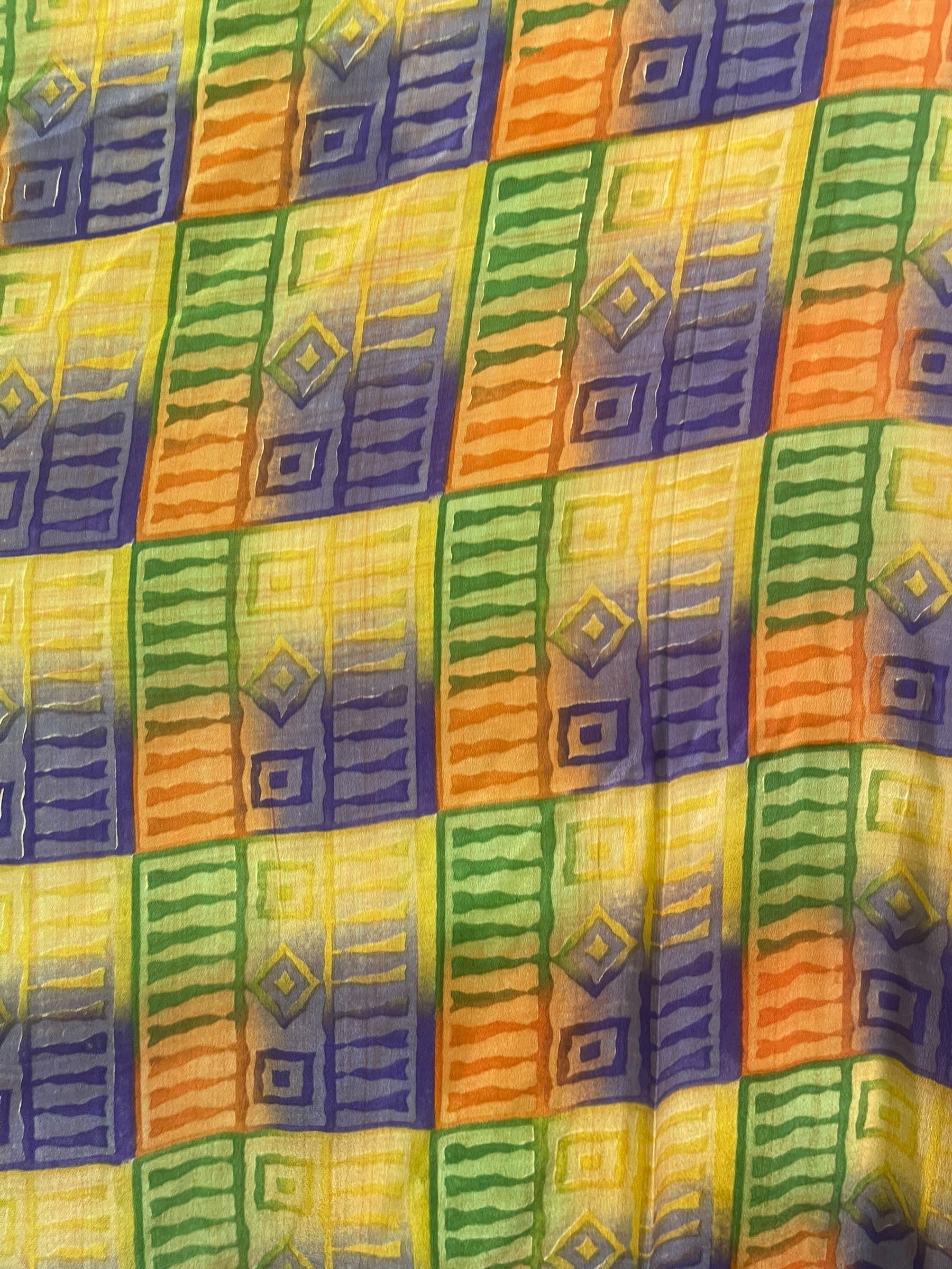 PRC8880 Avatar Long Pure Silk Kimono Sleeved Duster with Belt