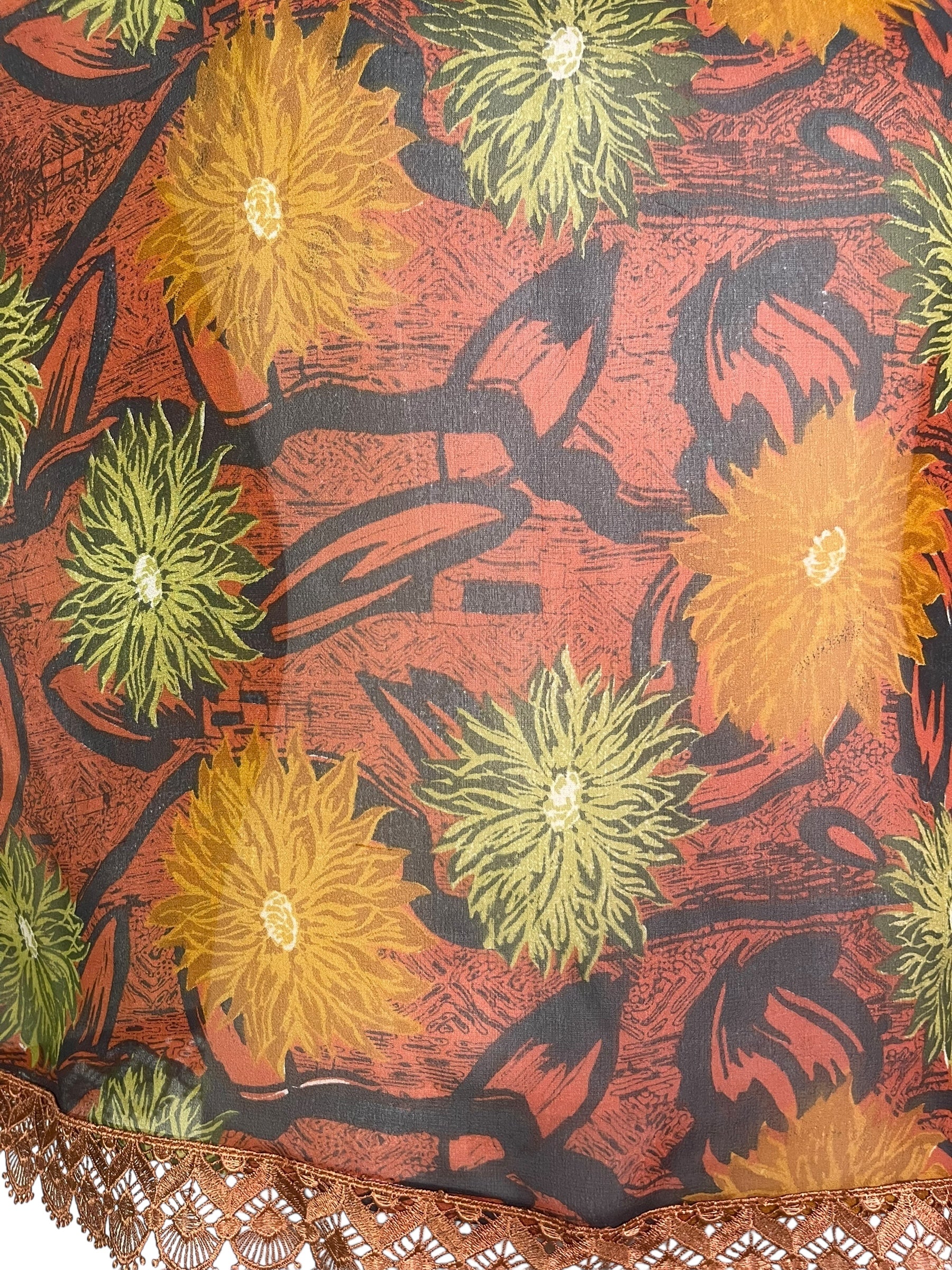 PRG7571 Sheer Avatar Pure Silk Side Slit Top