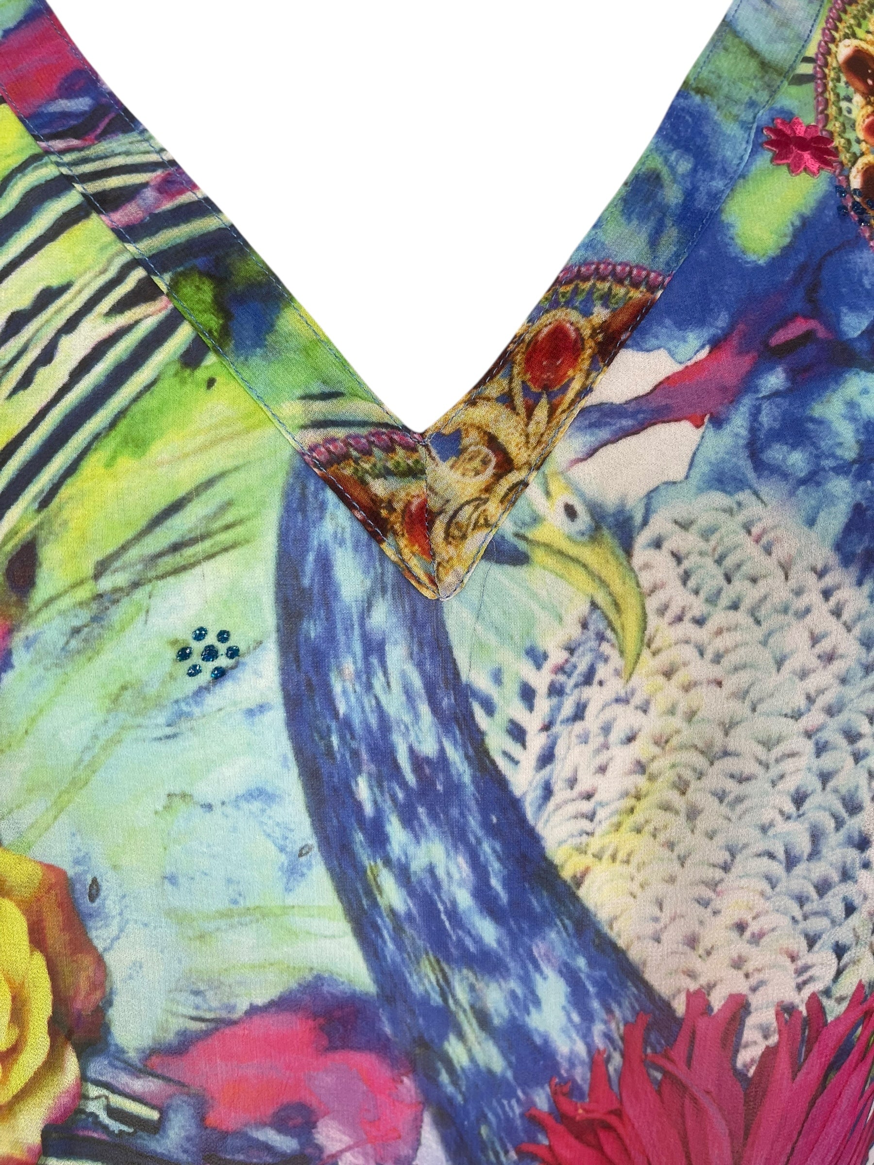 PREVIEW PRG8586 Sheer Avatar Pure Silk Short Kaftan Tunic with Slits