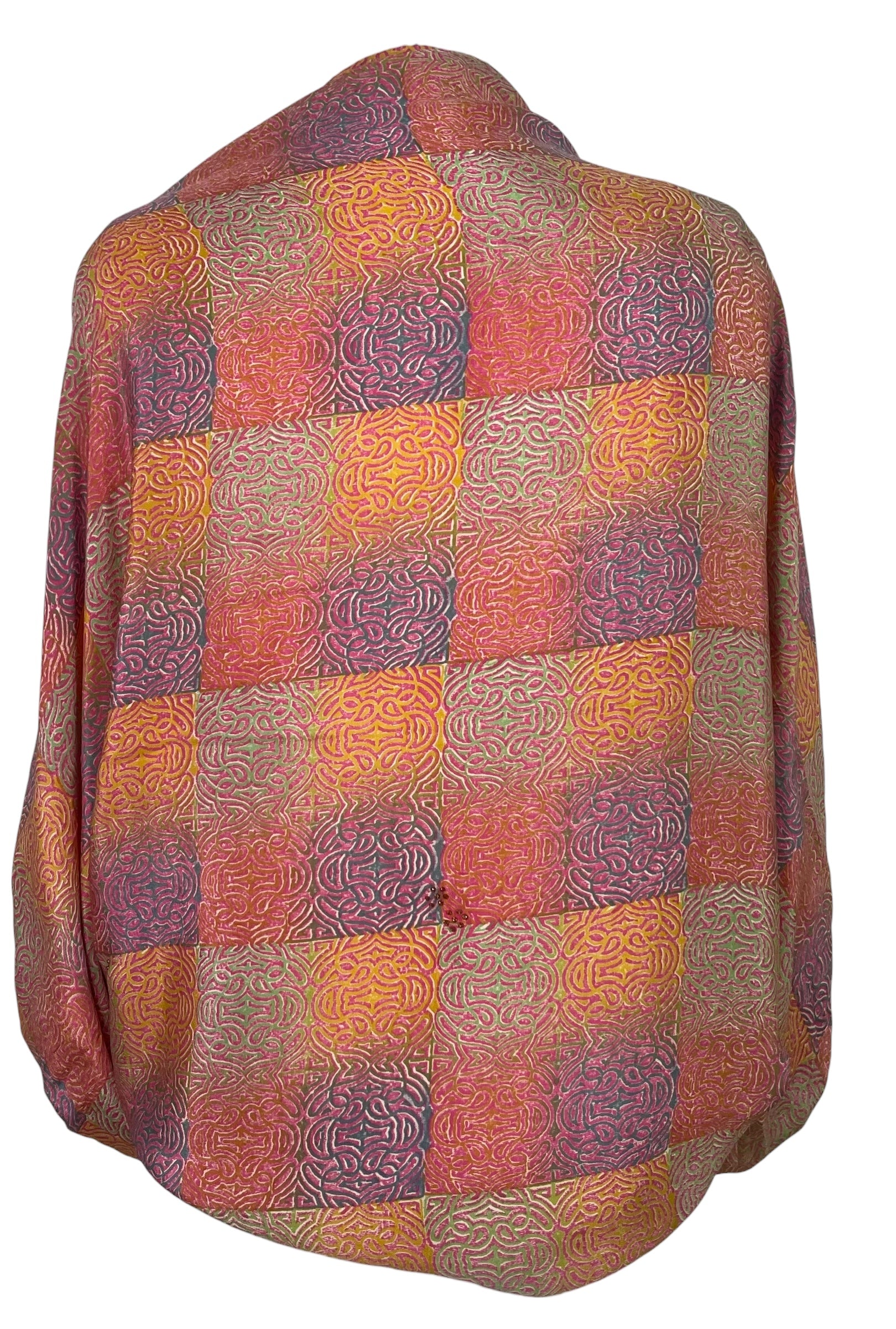 PREVIEW PRC8641 Avatar Pure Silk Bolero by MARCH2026 – Handmade ethical Bolero from sariKNOTsari using upcycled silk. Designed in Canada for travel and slow fashion, loved from Toronto to LA to Sydney.