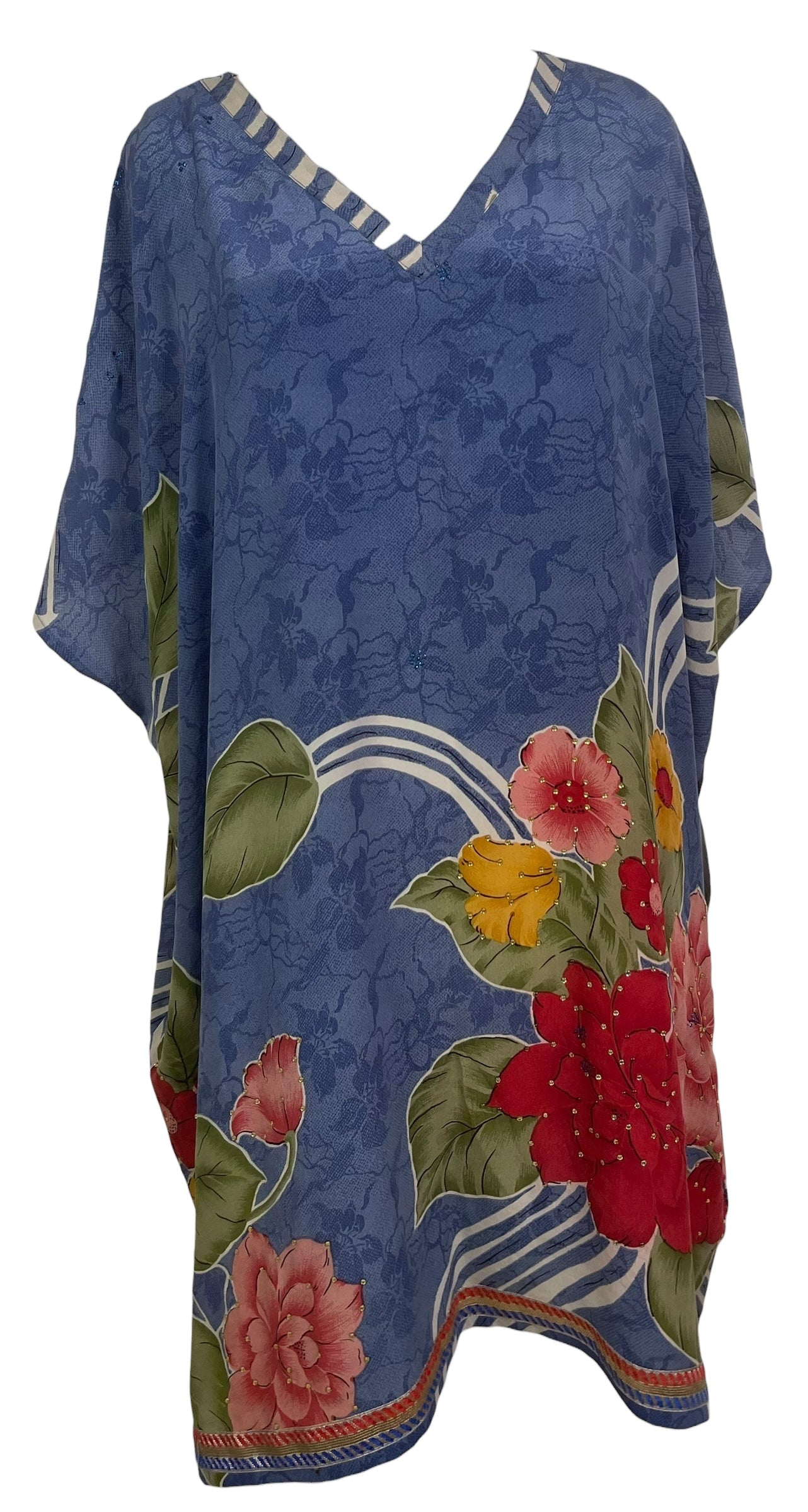 PRC8846 Avatar Pure Silk Midi Length Kaftan