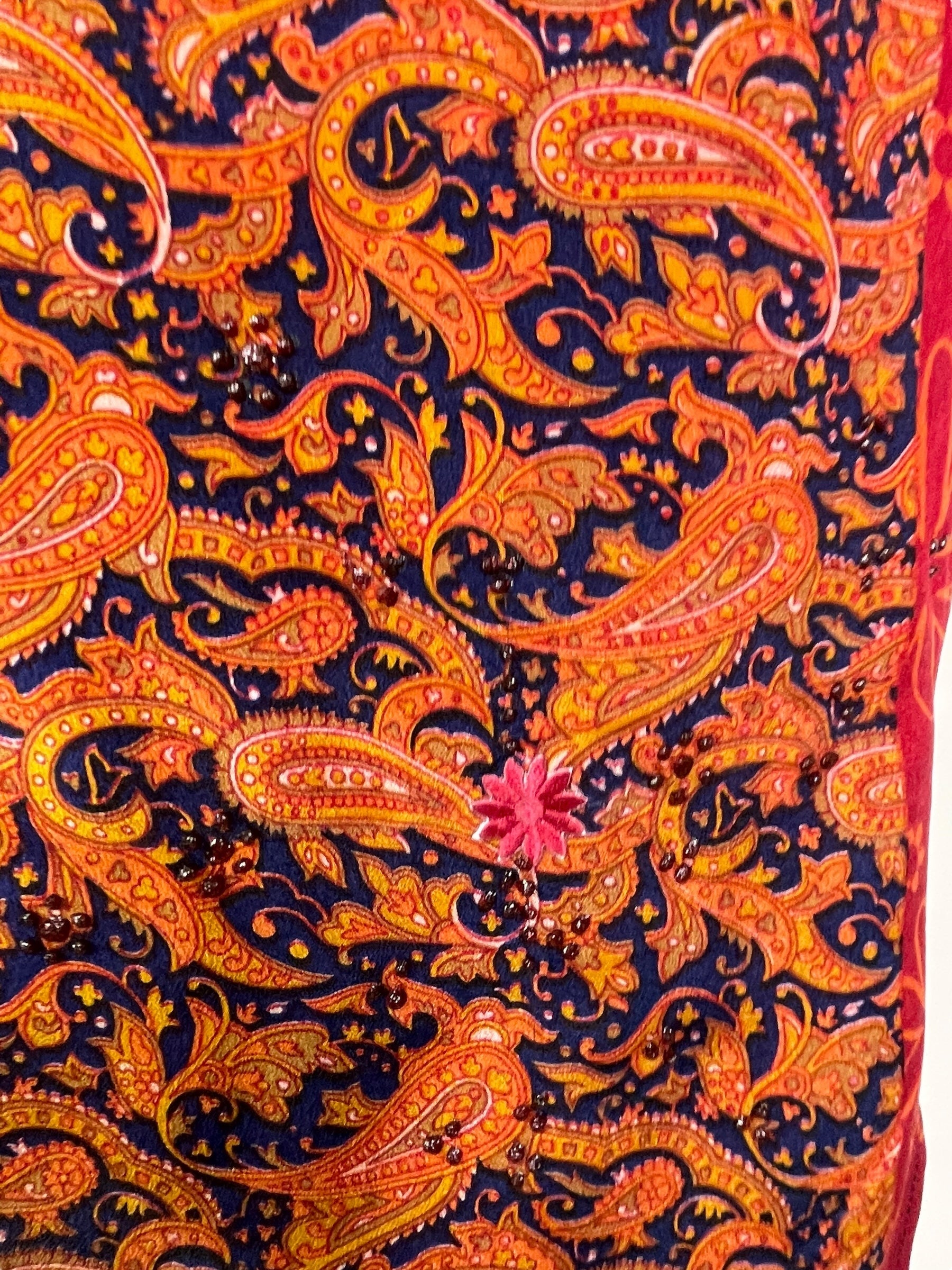 PRC7695 Avatar Pure Silk Short Kaftan Tunic with Slits