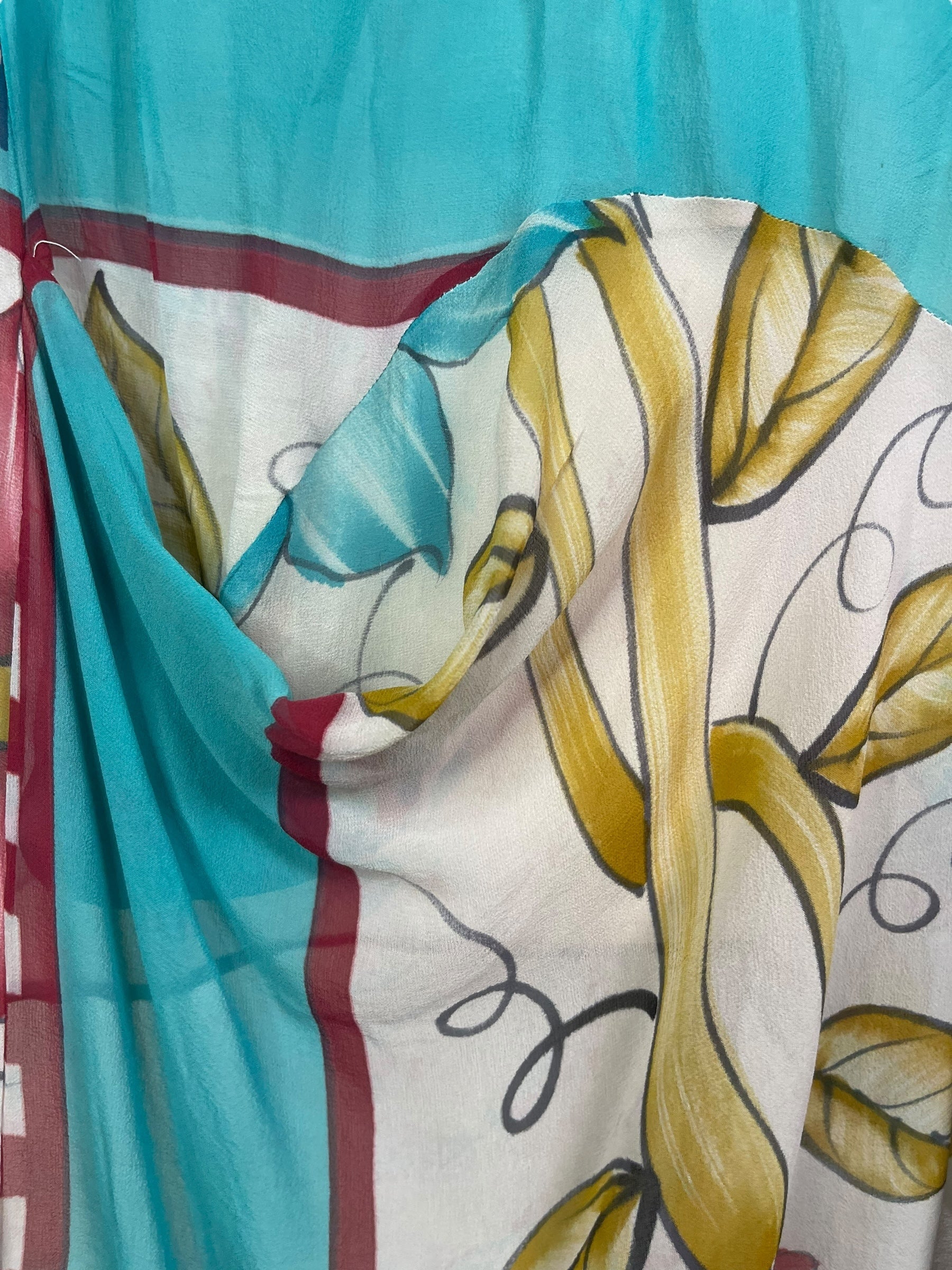 PRG7789 Sheer Wabi Sabi Pure Silk Self Pocket Tunic Dress