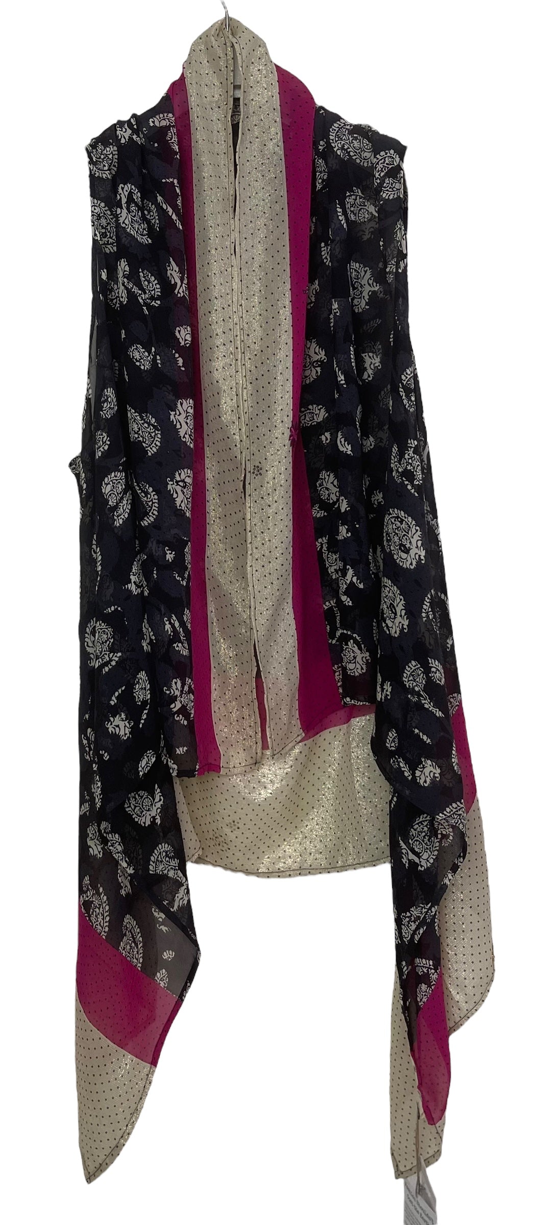 PRG8914 Sheer Avatar Pure Silk Sculptural Long Tunic Dress