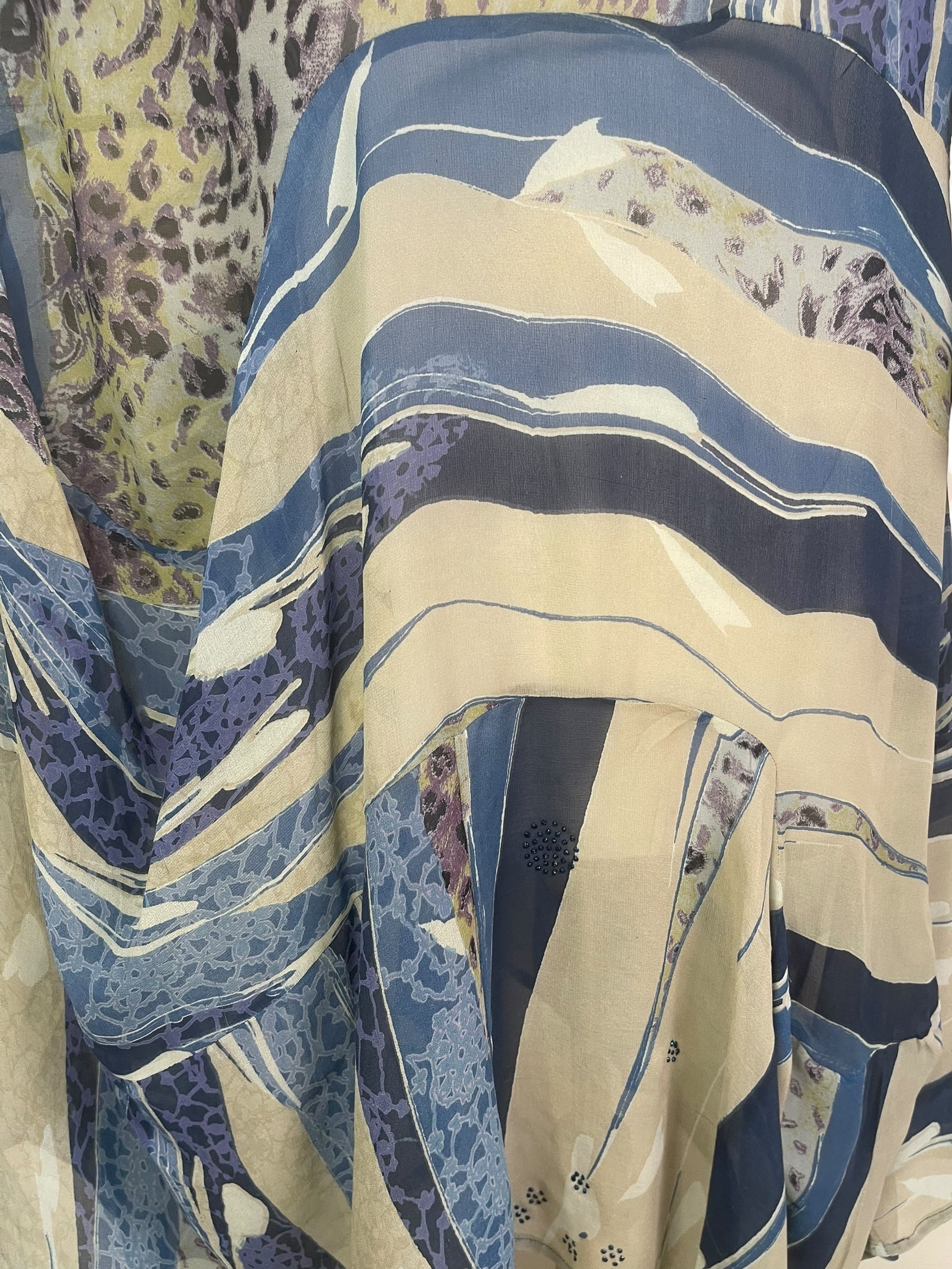 PREVIEW PRG8436 Sheer Wabi Sabi Pure Silk Sculptural Long Tunic Dress