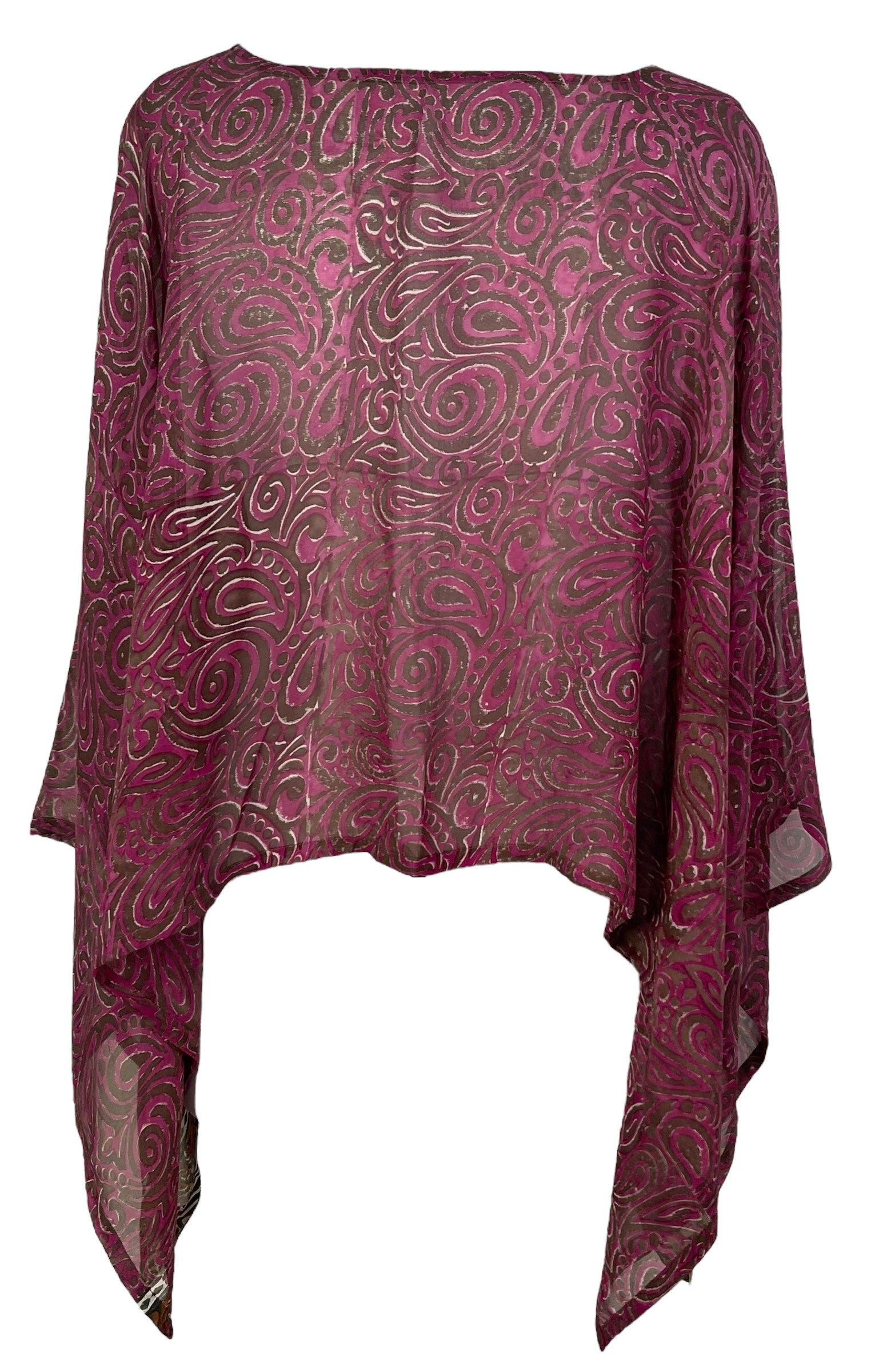 PRG7089 Sheer Avatar Pure Silk Capelet Poncho