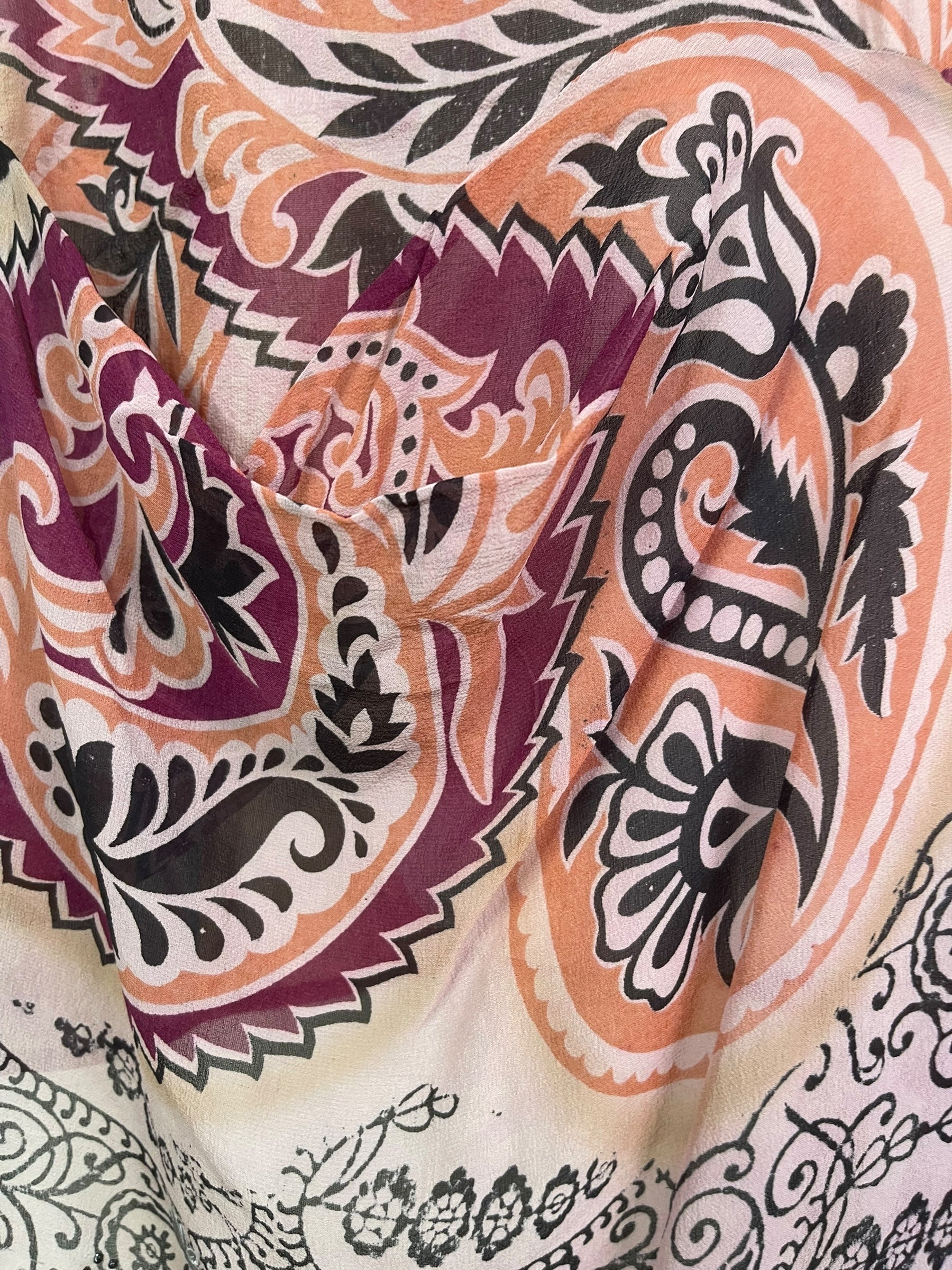 PRG7788 Sheer Avatar Pure Silk Self Pocket Tunic Dress