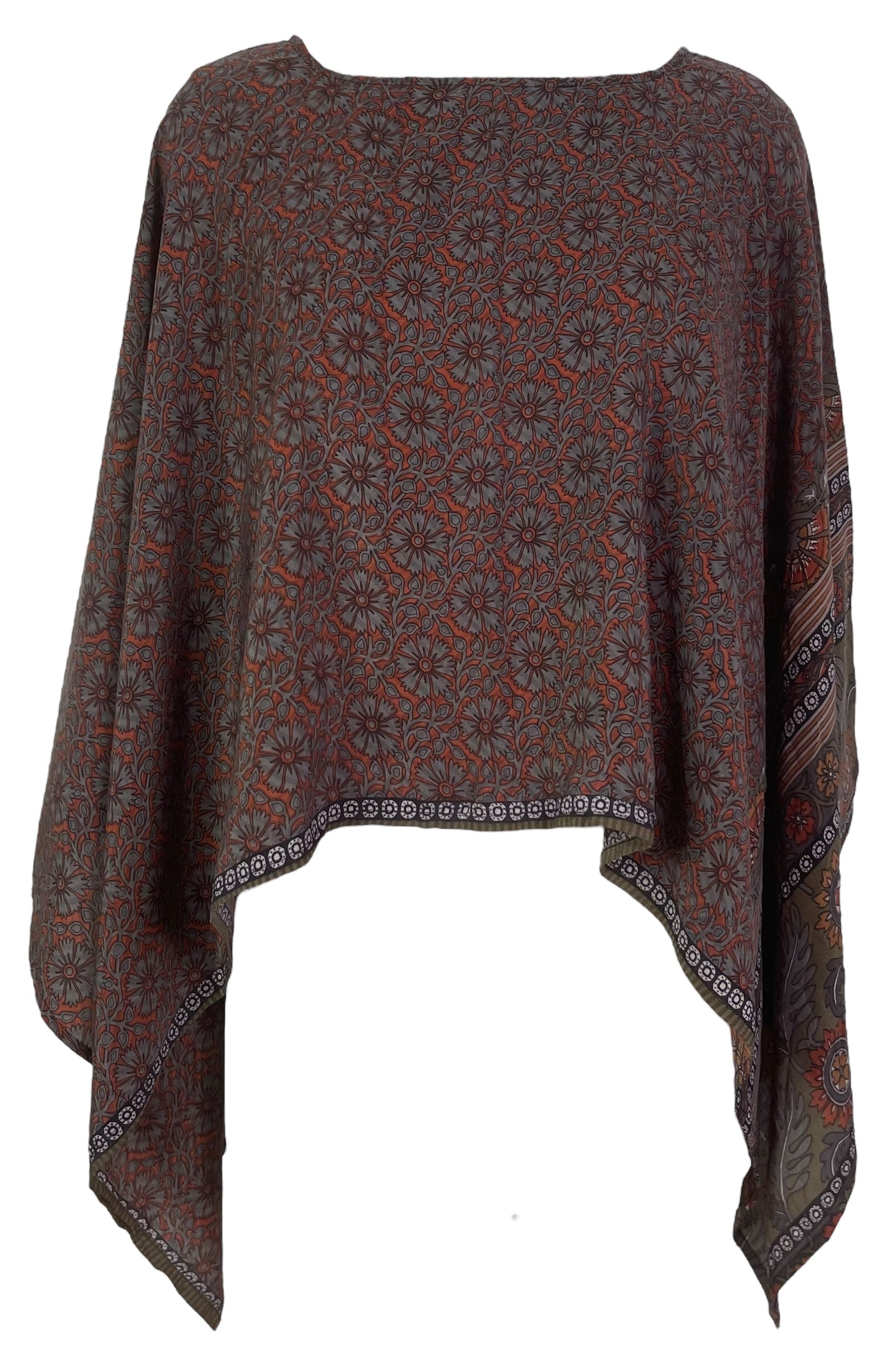 PRC7702 Avatar Pure Silk Capelet Poncho