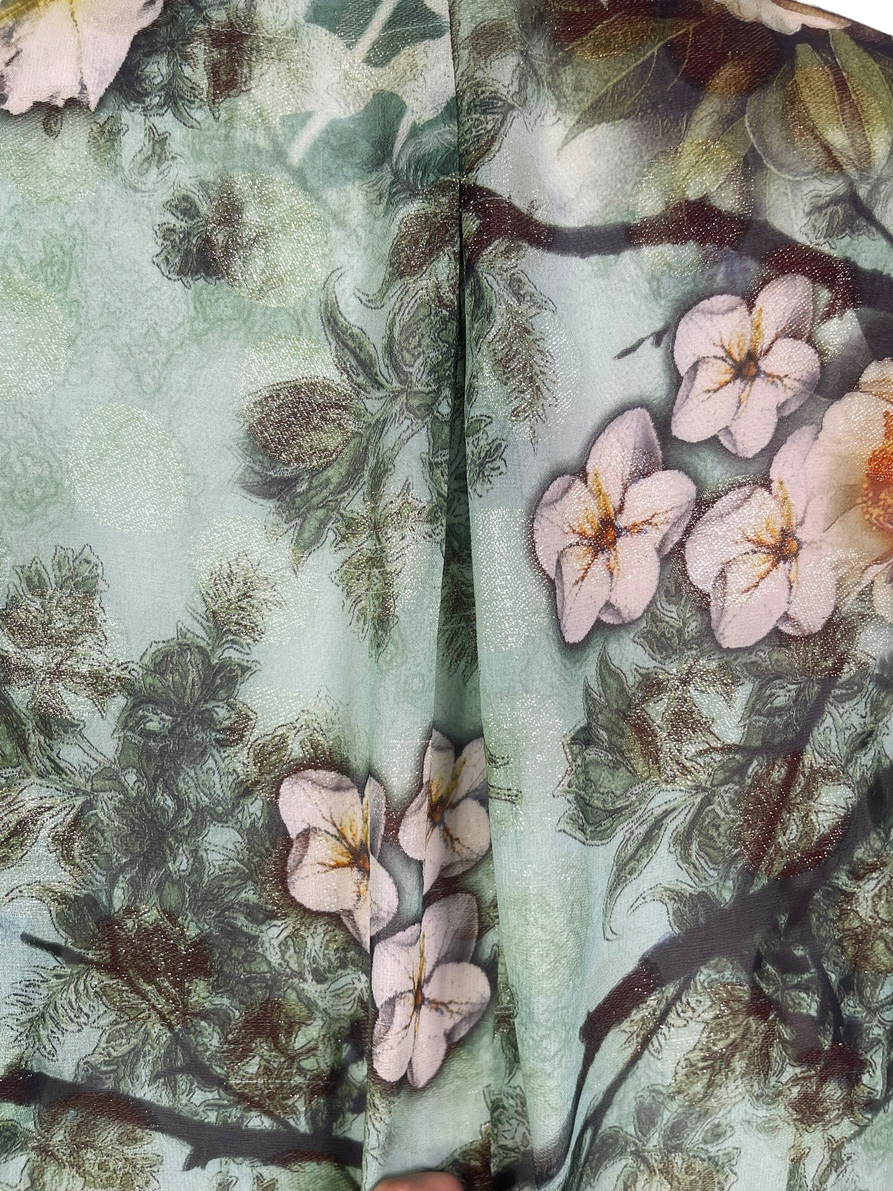 PRG7963 Sheer Avatar Pure Silk Self Pocket Tunic Dress