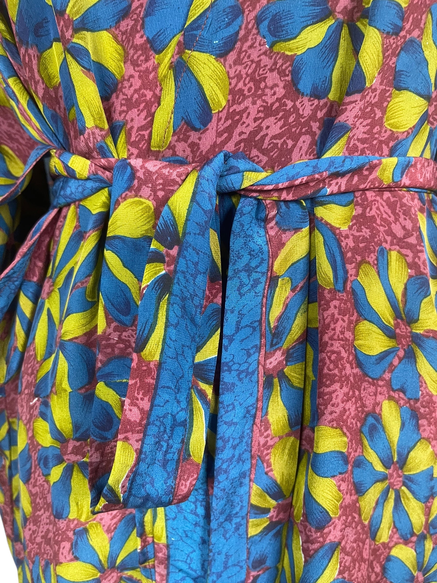 PREVIEW PRC8507 Avatar Pure Silk Kimono-Sleeved Jacket with Belt by MARCH2026 – Handmade ethical Short Kimono from sariKNOTsari using upcycled silk. Designed in Canada for travel and slow fashion, loved from Toronto to LA to Sydney. Featuring Zsiska, Bryn Walker and Artisan Leather coats by Rejean Pepin, Pepin designs