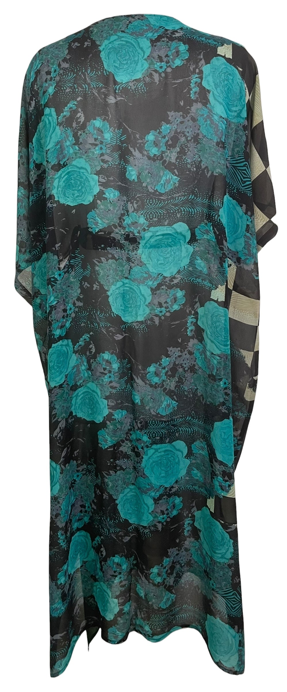 PREVIEW PRG8670A Sheer Avatar Long Pure Silk Kimono Sleeved Duster with Belt by MARCH2026 – Handmade ethical Long Kimono from sariKNOTsari using upcycled silk. Designed in Canada for travel and slow fashion, loved from Toronto to LA to Sydney. Featuring Zsiska, Bryn Walker and Artisan Leather coats by Rejean Pepin, Pepin designs