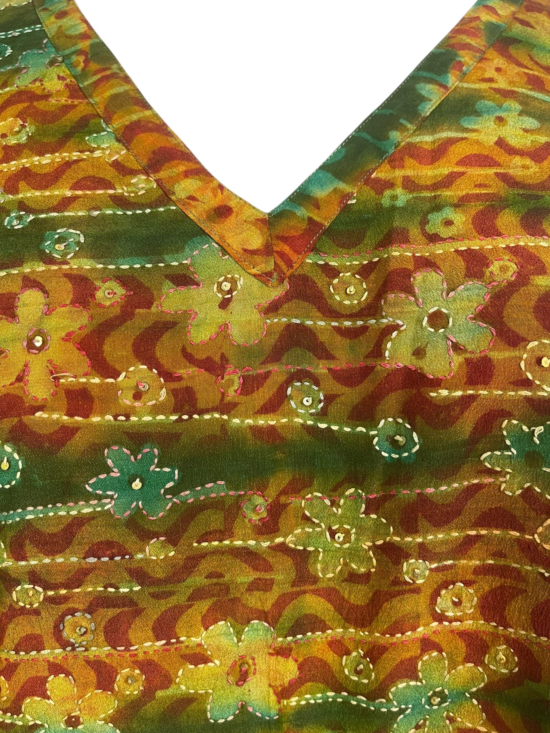 PRC8733 Avatar Pure Silk Long Tunic with Side Ties by 15 FEBRUARY 2026 – Handmade ethical Side Tie Tunic from sariKNOTsari using upcycled silk. Designed in Canada for travel and slow fashion, loved from Toronto to LA to Sydney.