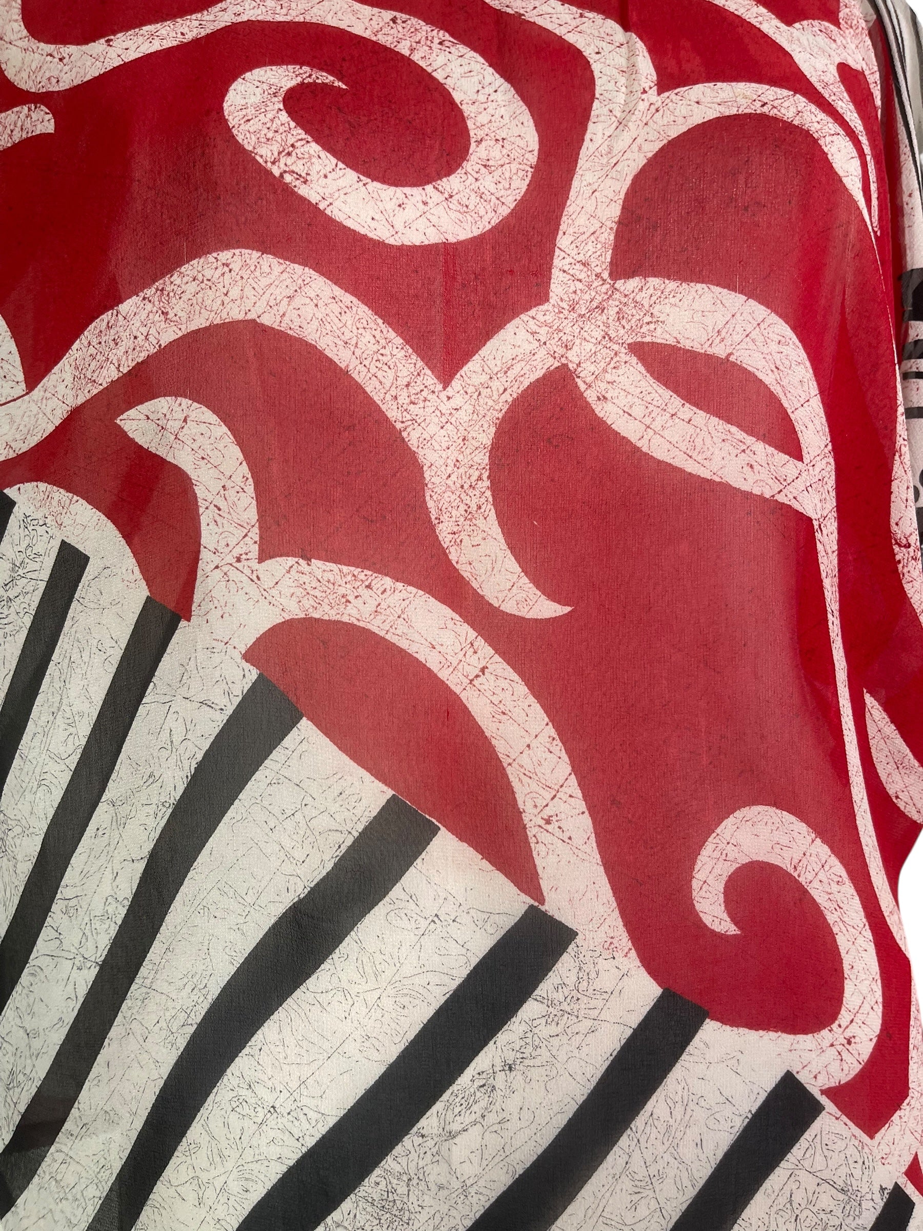 PRG7572 Sheer Wabi Sabi Pure Silk Side Slit Top by DECEMBER2025 – Handmade ethical Side Slit Top from sariKNOTsari using upcycled silk. Designed in Canada for travel and slow fashion, loved from Toronto to LA to Sydney.