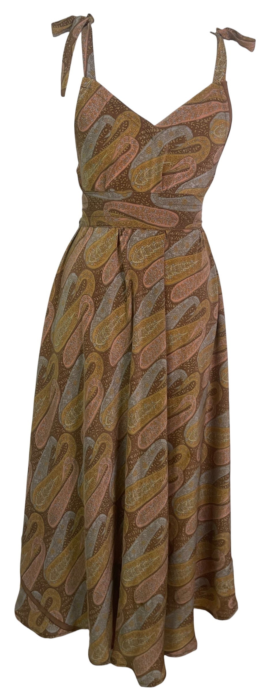 PRC8837 Avatar Pure Silk Maxi Dress with Belt