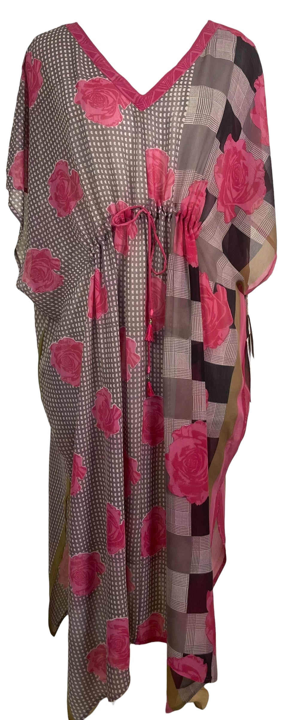 PRG8858 Sheer Wabi Sabi Pure Silk Maxi Kaftan by 15 FEBRUARY 2026 – Handmade ethical Maxi Kaftan from sariKNOTsari using upcycled silk. Designed in Canada for travel and slow fashion, loved from Toronto to LA to Sydney.