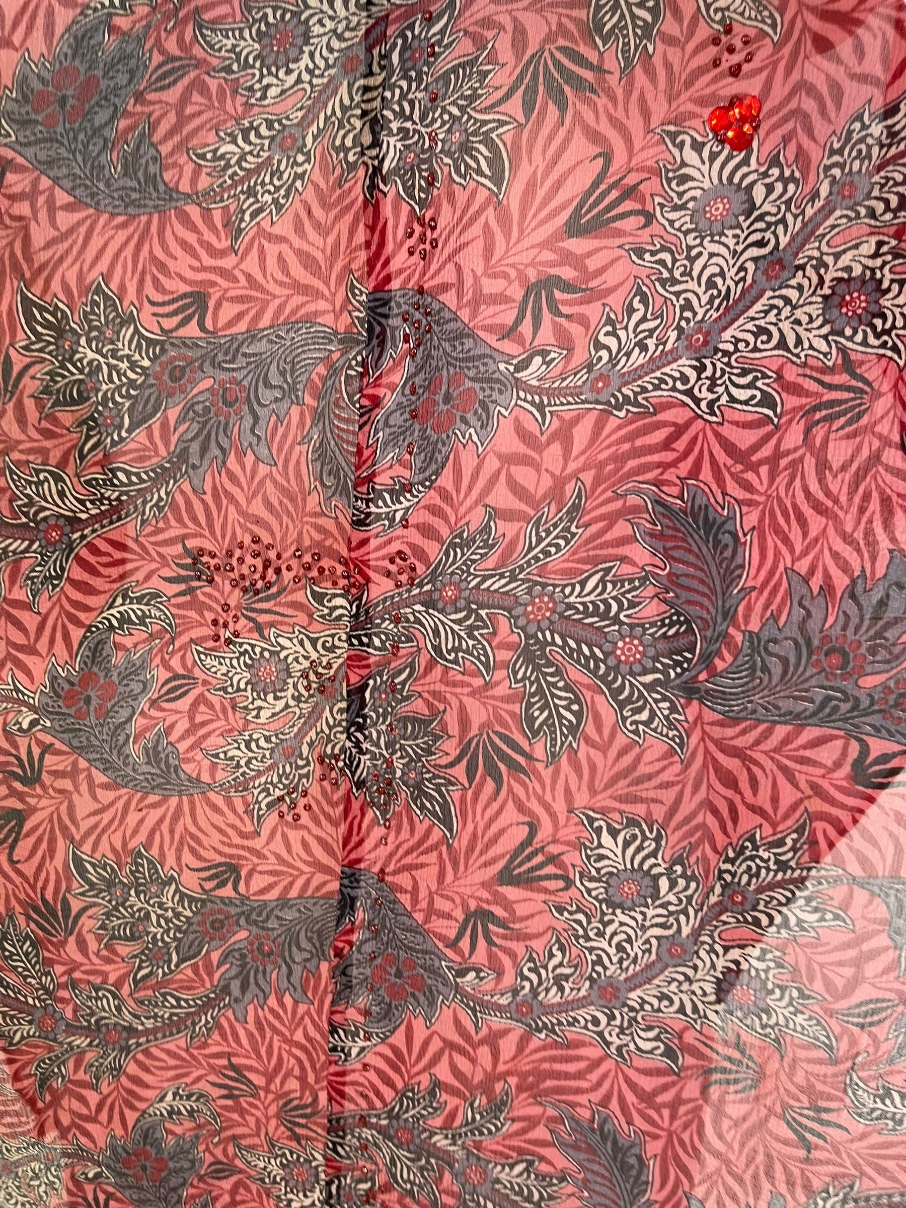 PRG7066 Sheer Wabi Sabi Pure Silk Waterfall Top