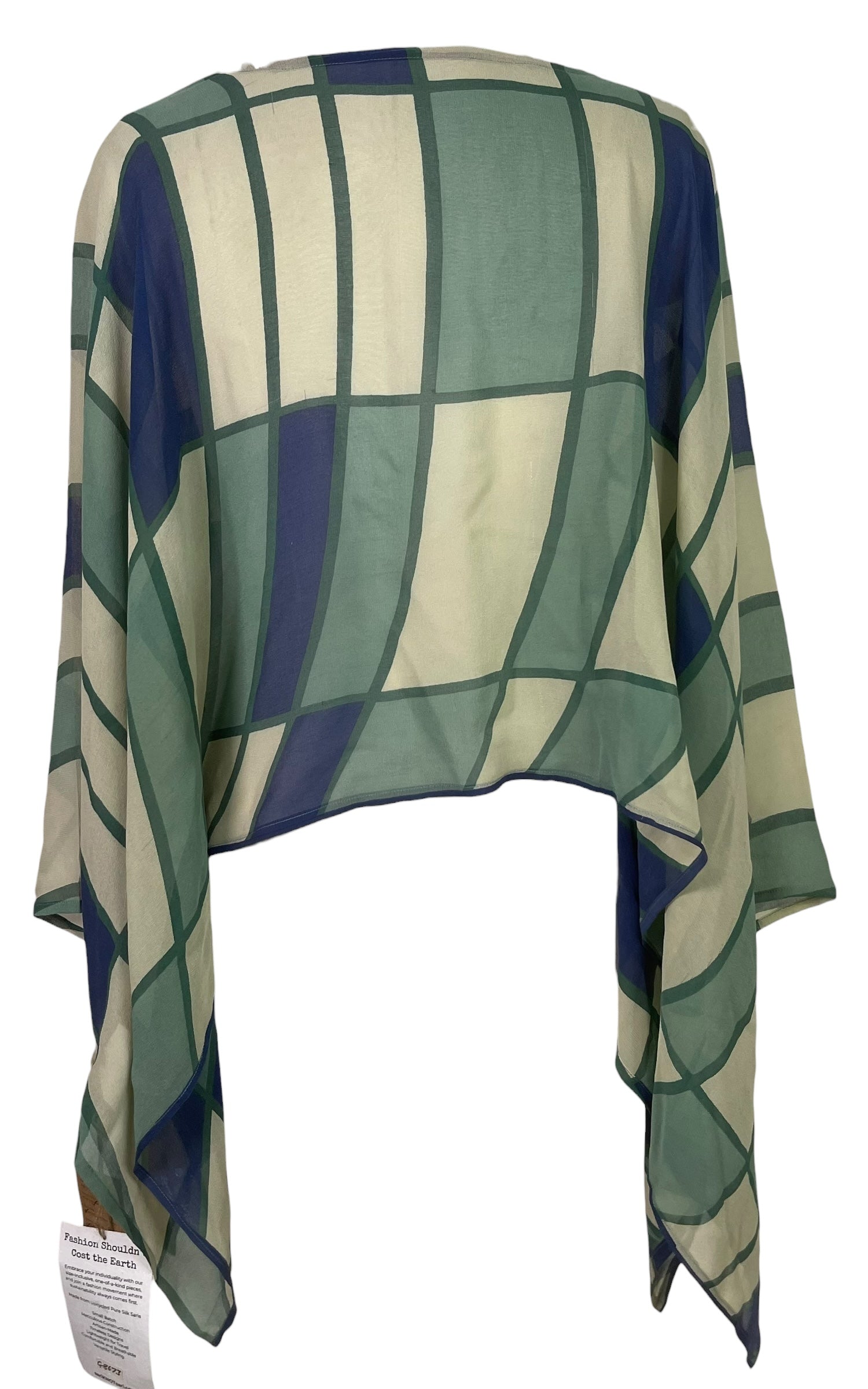 PREVIEW PRG8673 Sheer Pure Silk Wabi Sabi Capelet Poncho by MARCH2026 – Handmade ethical Poncho from sariKNOTsari using upcycled silk. Designed in Canada for travel and slow fashion, loved from Toronto to LA to Sydney. Featuring Zsiska, Bryn Walker and Artisan Leather coats by Rejean Pepin, Pepin designs