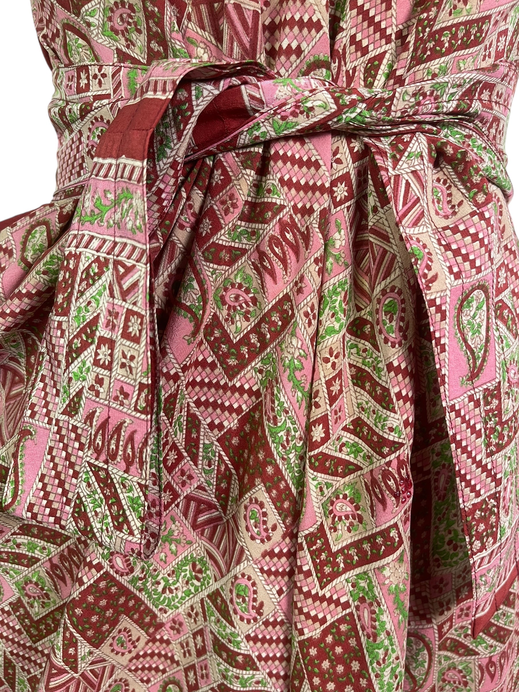 PRC8827 Avatar Pure Silk Maxi Dress with Belt
