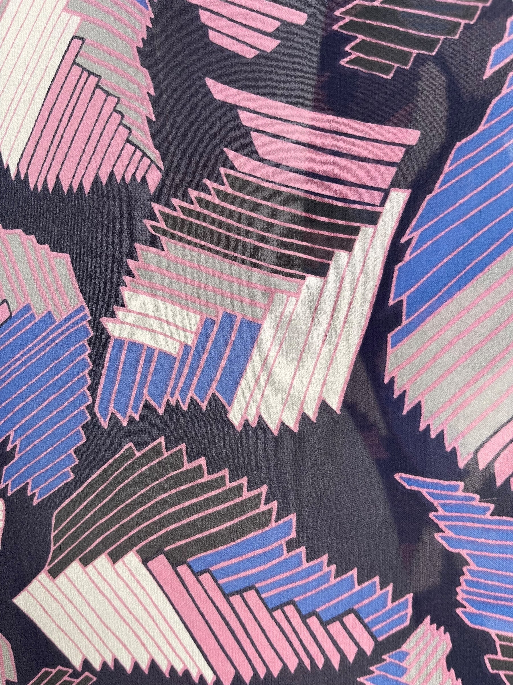 PRG7044 Sheer Sheer Avatar Pure Silk Waterfall Top