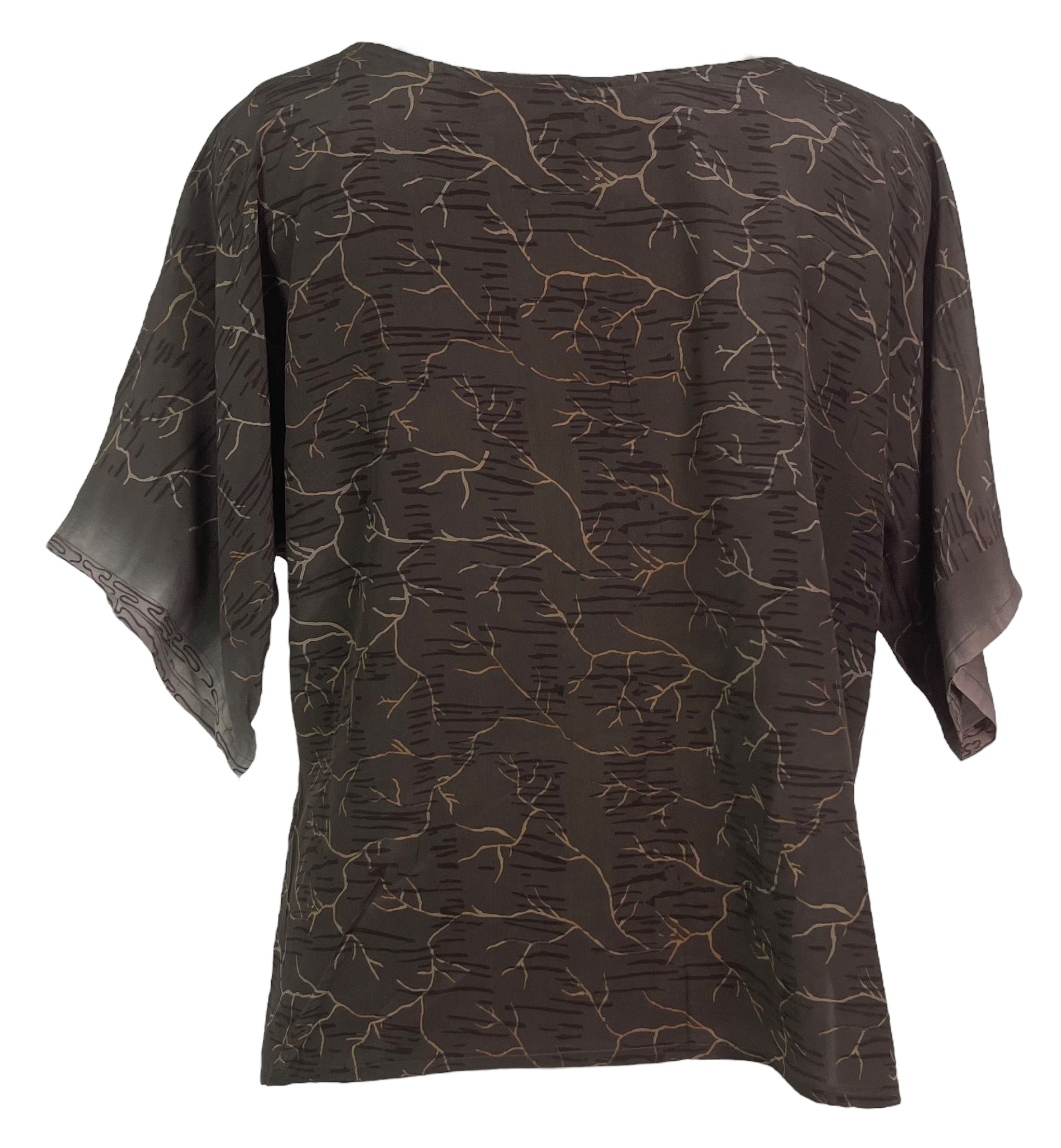 PRC7815 Avatar Pure Silk Side Slit Top