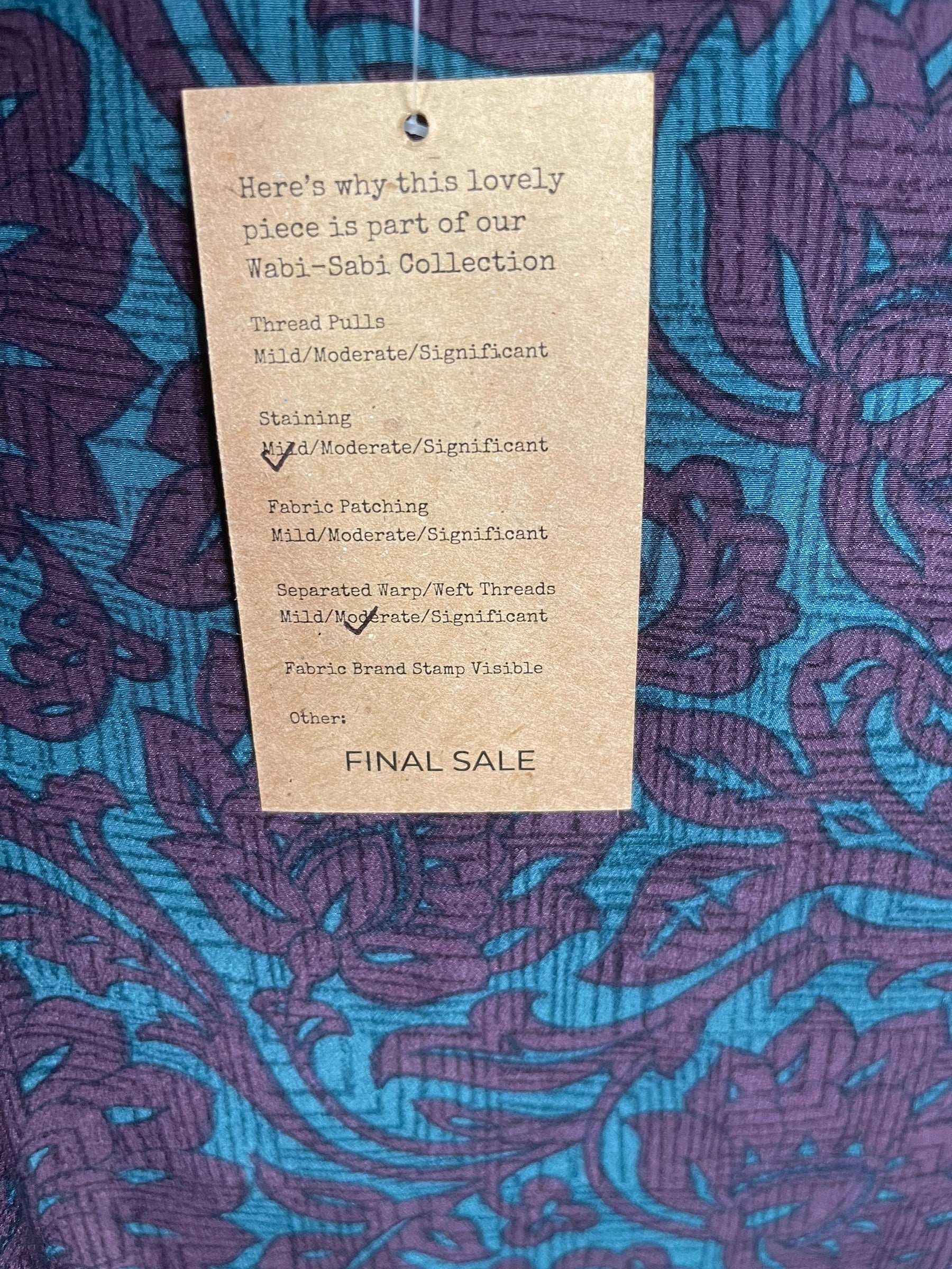 PRC8471 Wabi Sabi Pure Silk Long Tunic with Side Ties