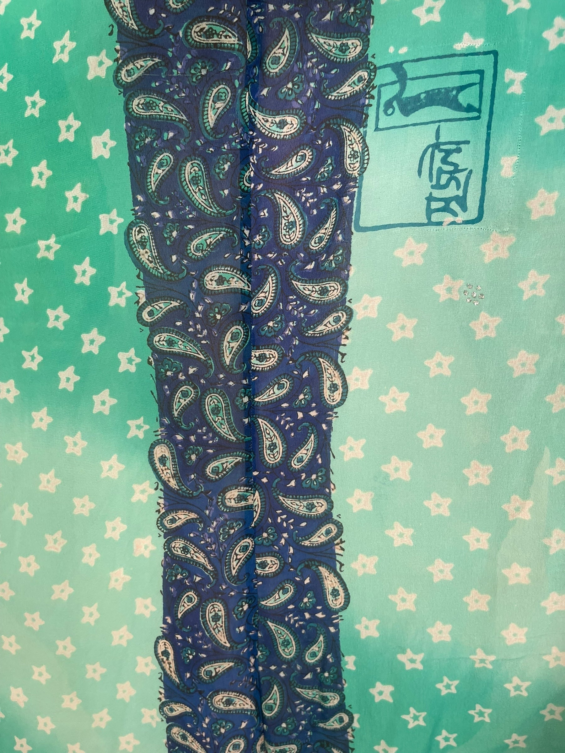 PRG8140 Sheer Wabi Sabi Pure Silk Waterfall Top