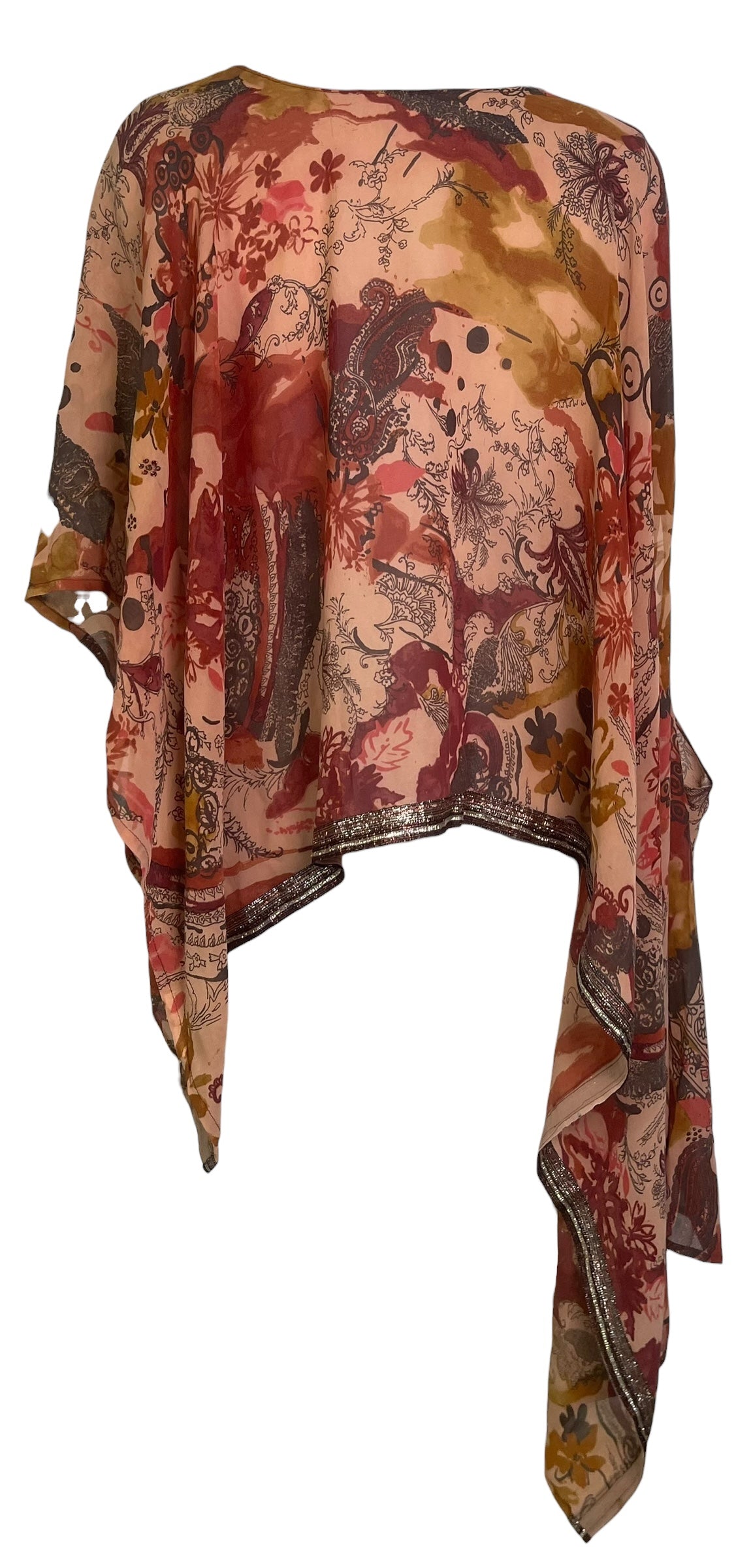 PREVIEW PRG8723 Sheer Avatar Pure Silk Versatile Vest by MARCH2026 – Handmade ethical Vest from sariKNOTsari using upcycled silk. Designed in Canada for travel and slow fashion, loved from Toronto to LA to Sydney. Featuring Zsiska, Bryn Walker and Artisan Leather coats by Rejean Pepin, Pepin designs