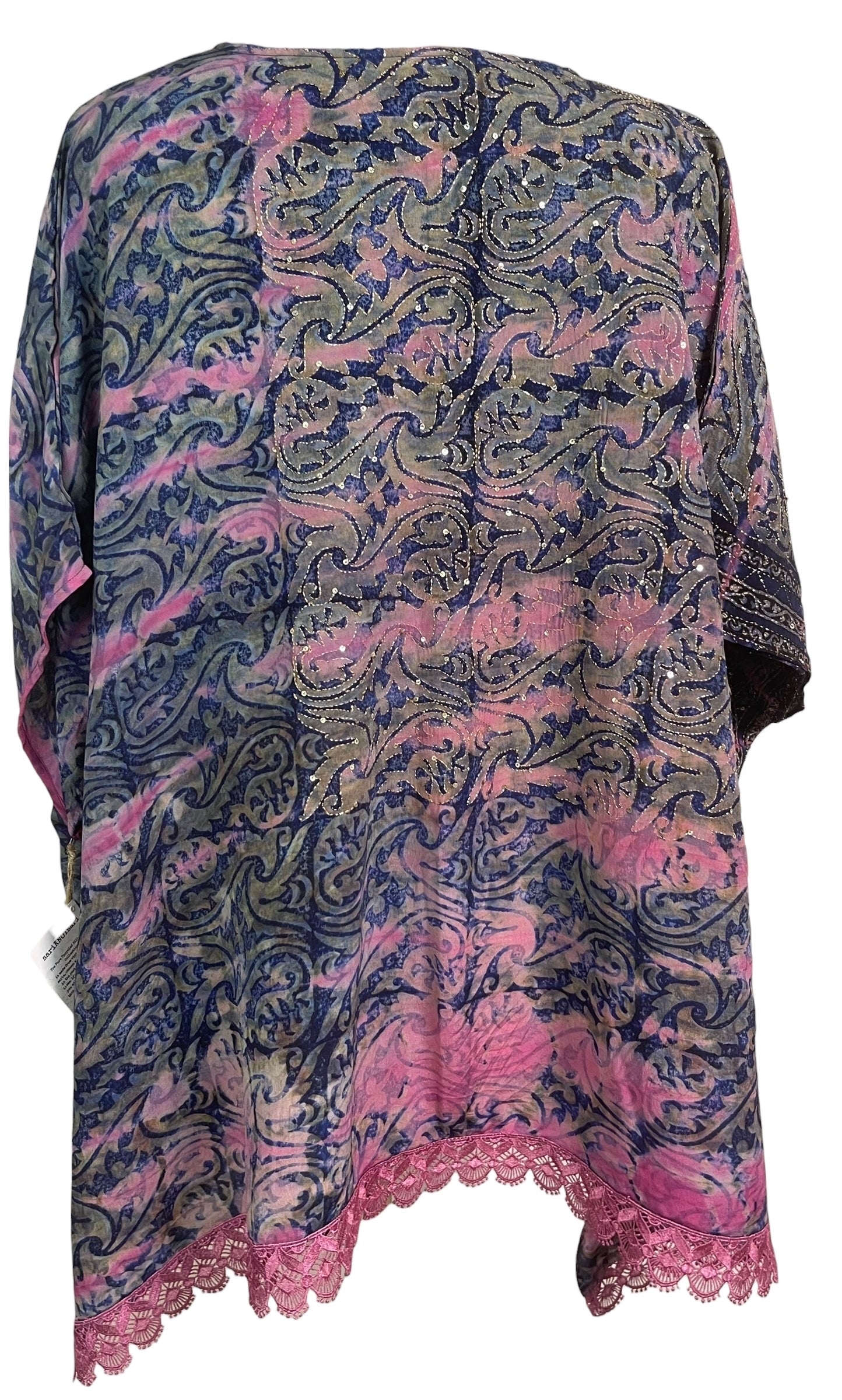 PRC8734 Avatar Pure Silk Short Kaftan Tunic with Slits by 15 FEBRUARY 2026 – Handmade ethical Short Kaftan from sariKNOTsari using upcycled silk. Designed in Canada for travel and slow fashion, loved from Toronto to LA to Sydney.