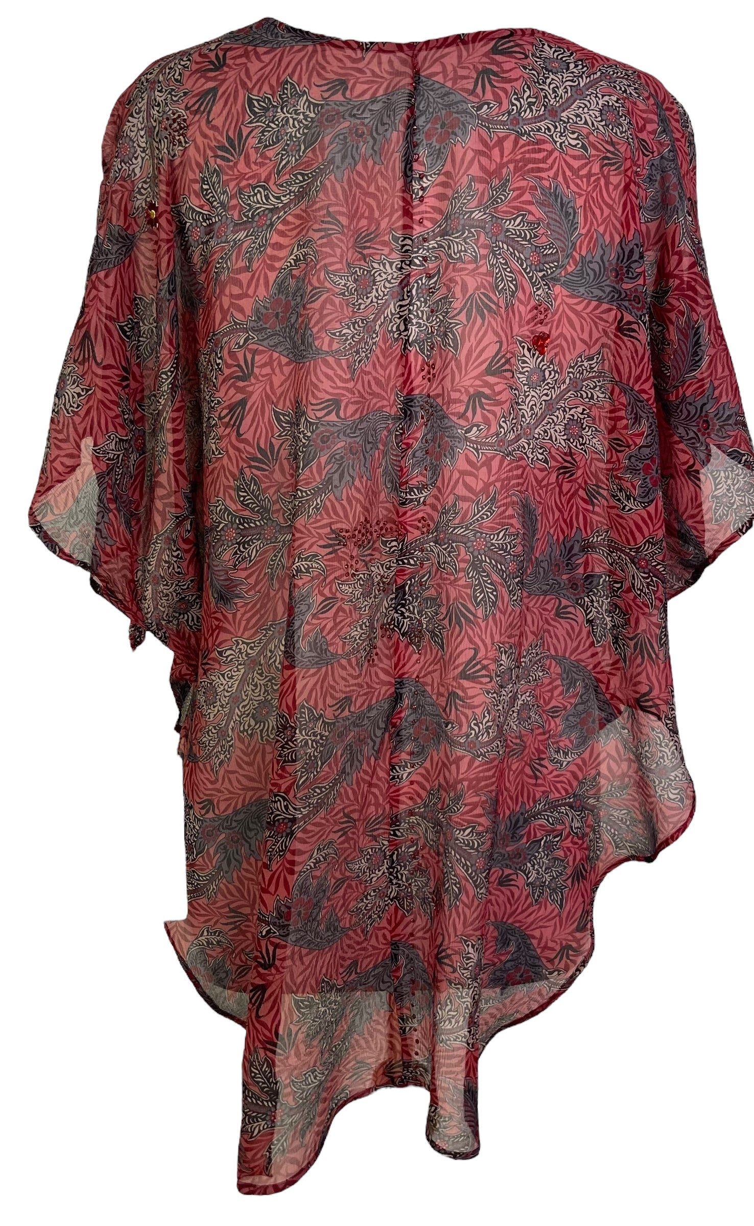 PRG7066 Sheer Wabi Sabi Pure Silk Waterfall Top