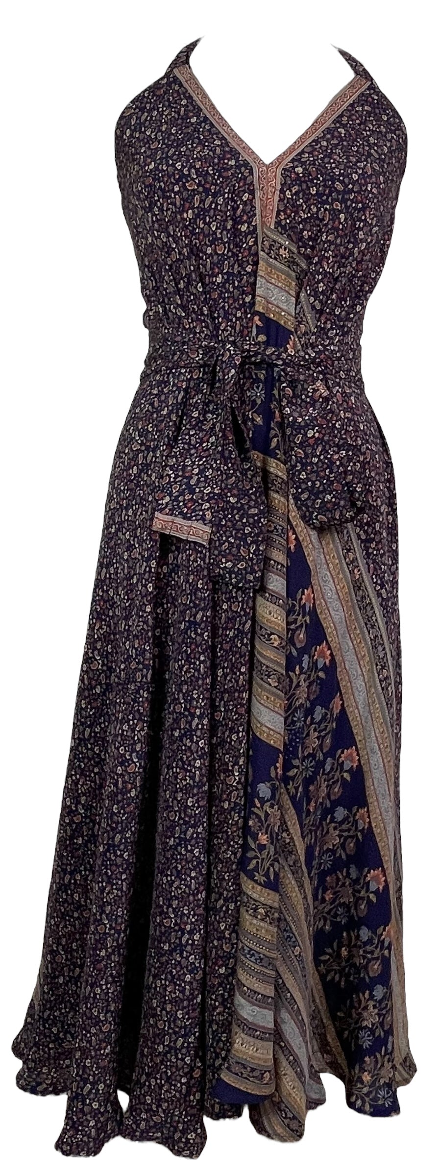 PRC7665 Avatar Pure Silk Maxi Dress with Belt