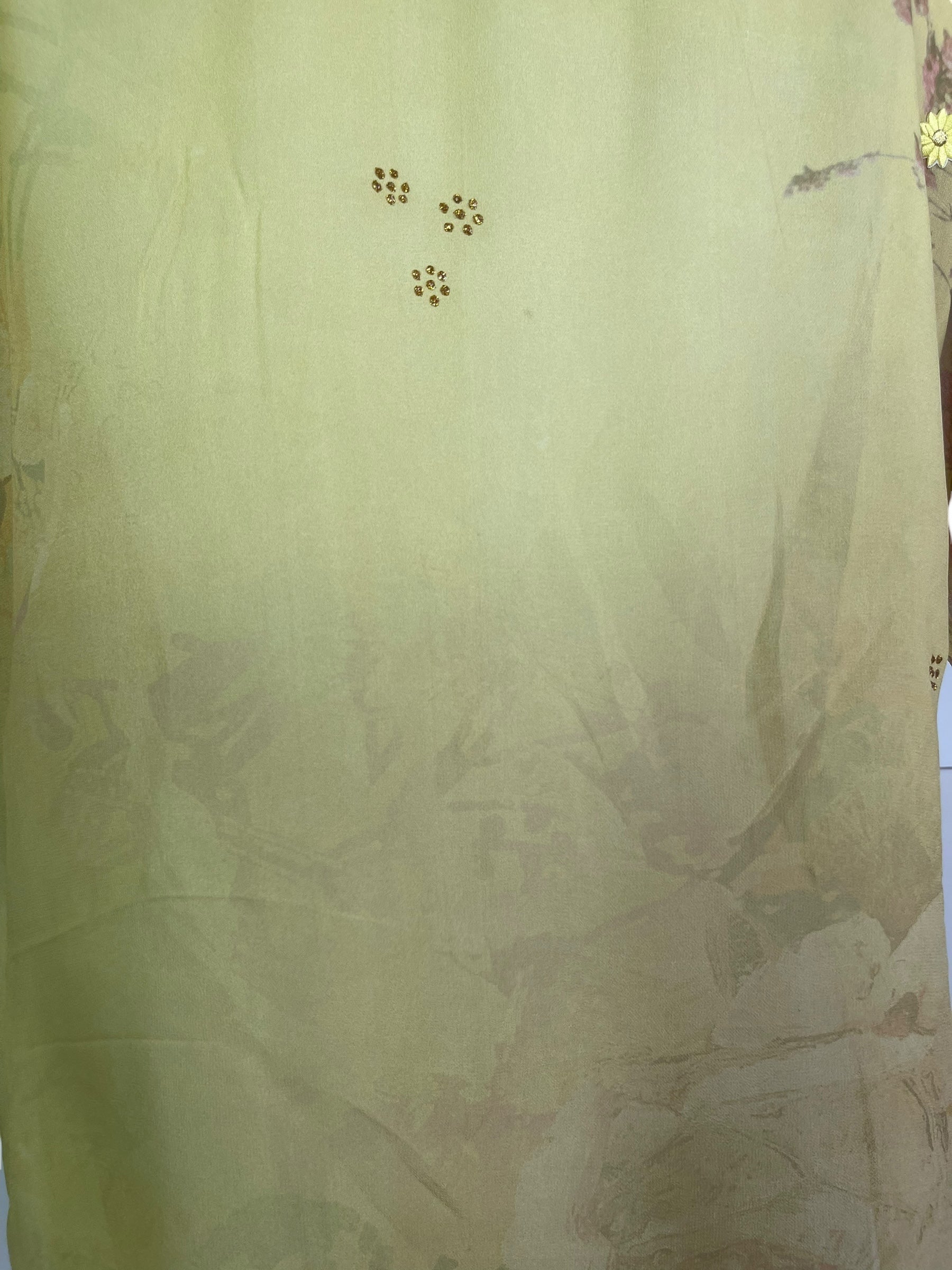 PRG8029 Sheer Avatar Pure Silk Side Slit Top