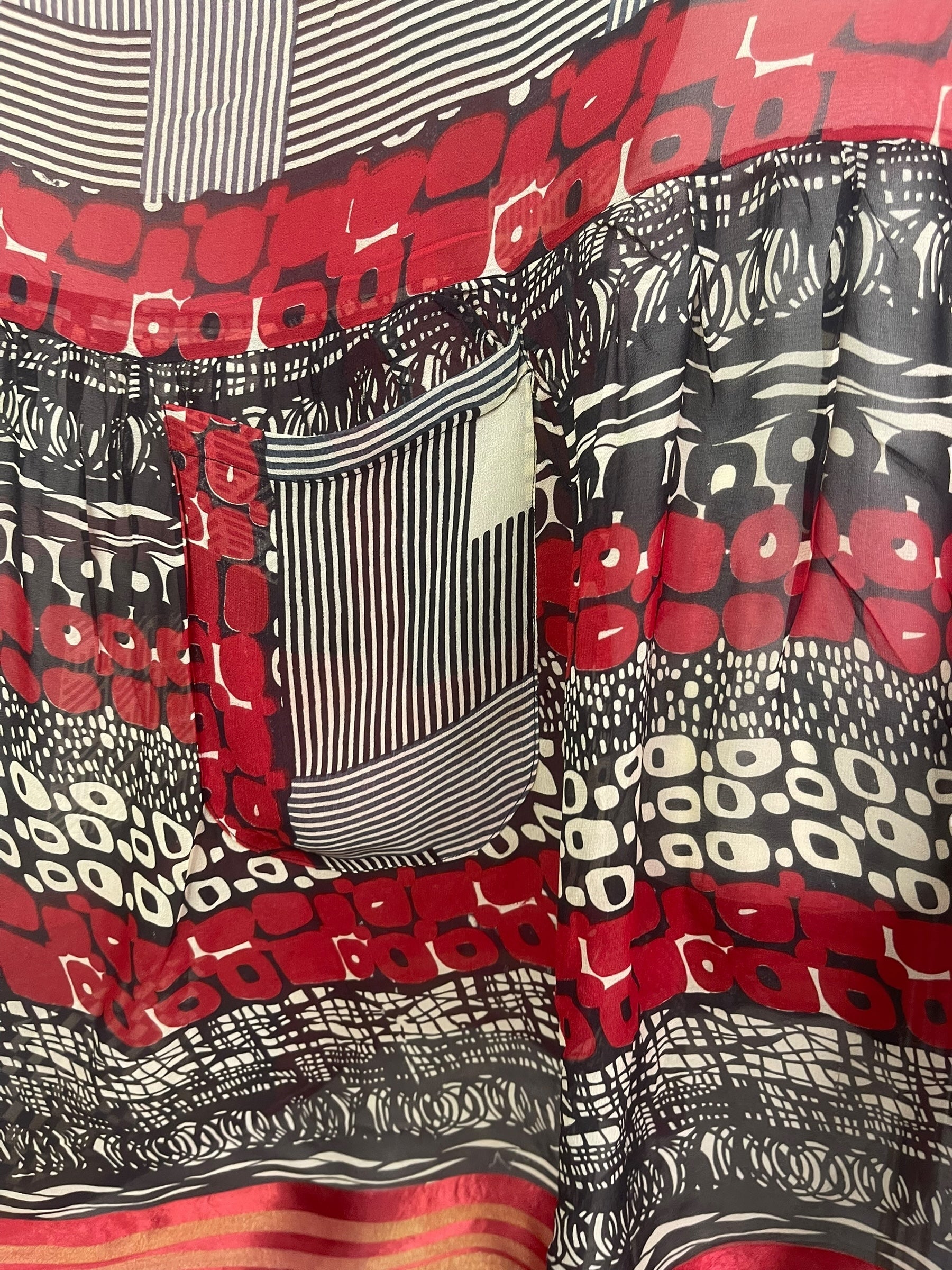 PRG8198 Sheer Wabi Sabi Pure Silk Boxy Babydoll Dress