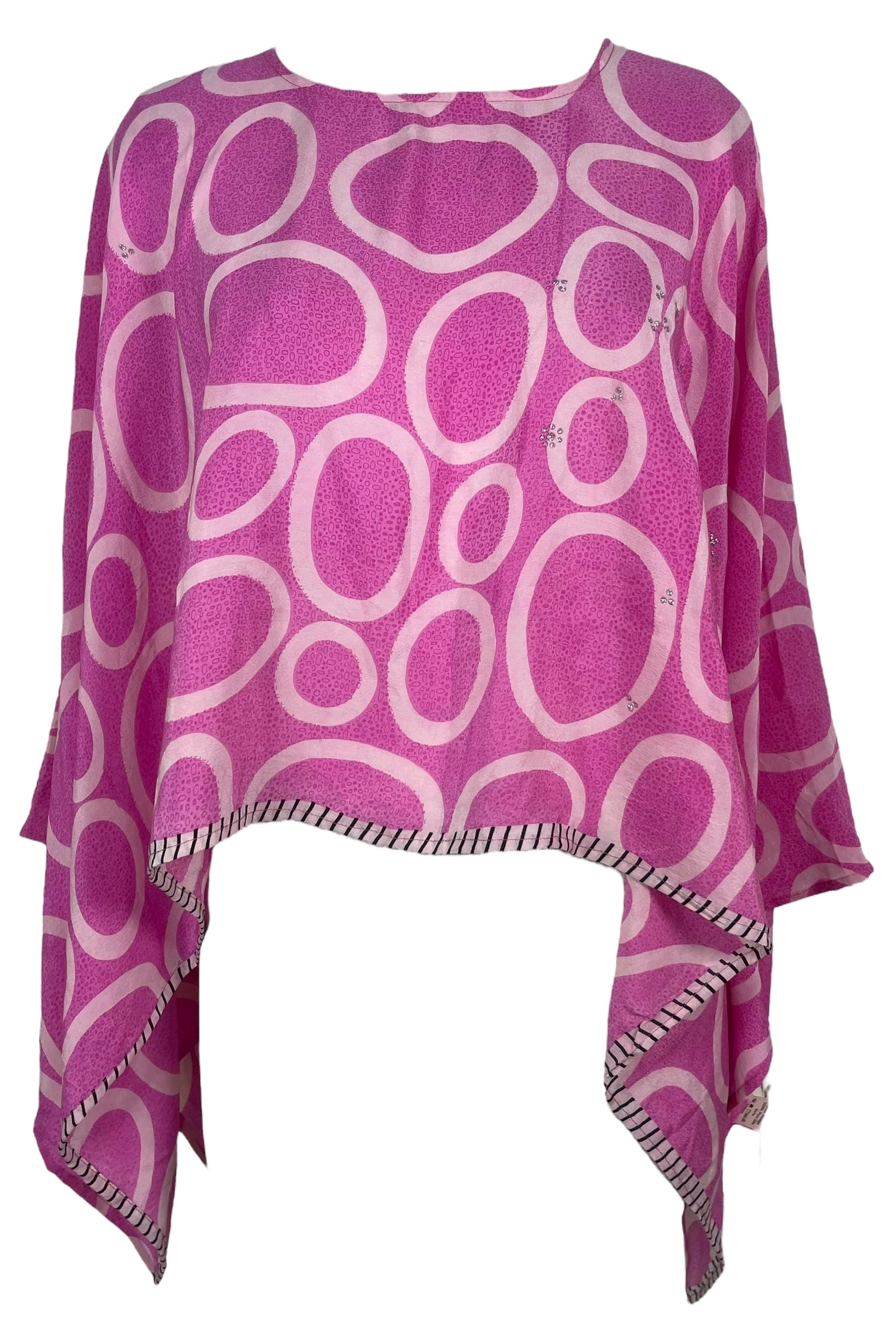 PREVIEW PRC7943 Avatar Pure Silk Capelet Poncho by DECEMBER2025 – Handmade ethical Poncho from sariKNOTsari using upcycled silk. Designed in Canada for travel and slow fashion, loved from Toronto to LA to Sydney.