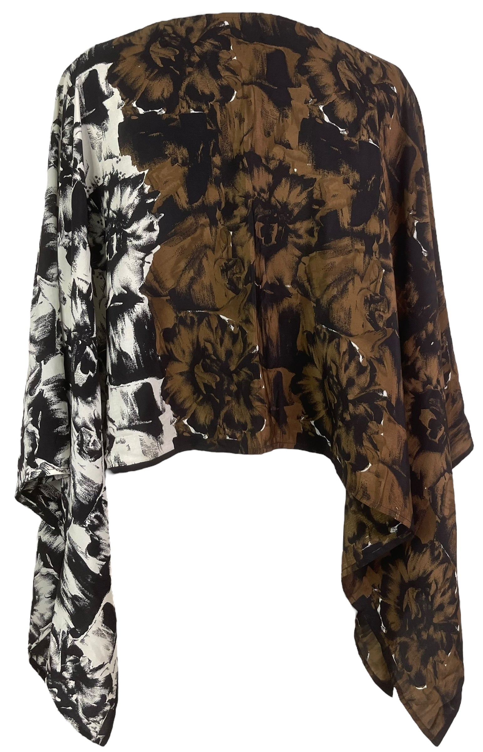 PREVIEW PRC7777A Pure Silk Wabi Sabi Capelet Poncho by DECEMBER2025 – Handmade ethical Poncho from sariKNOTsari using upcycled silk. Designed in Canada for travel and slow fashion, loved from Toronto to LA to Sydney.