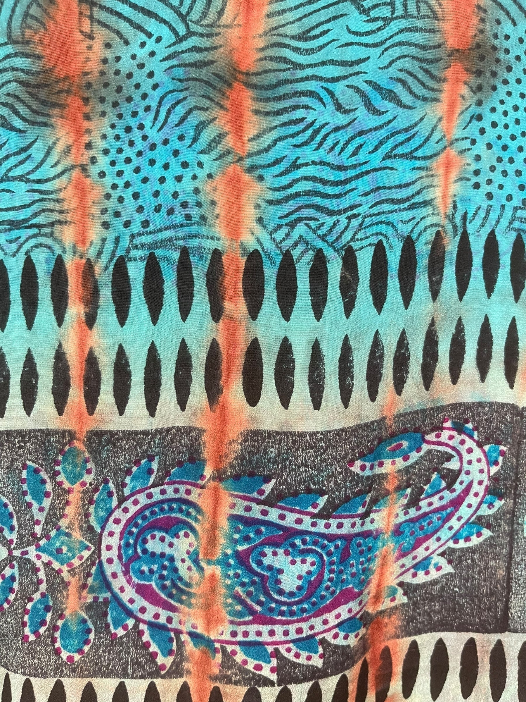 PRC8451 Wabi Sabi Pure Silk Long Tunic with Side Ties